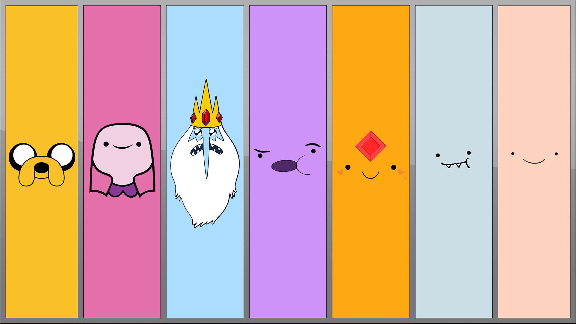 Adventure Time, Jake il cane, Re Ghiaccio, Principessa Grumosa, Minimalismo, sfondo Full HD