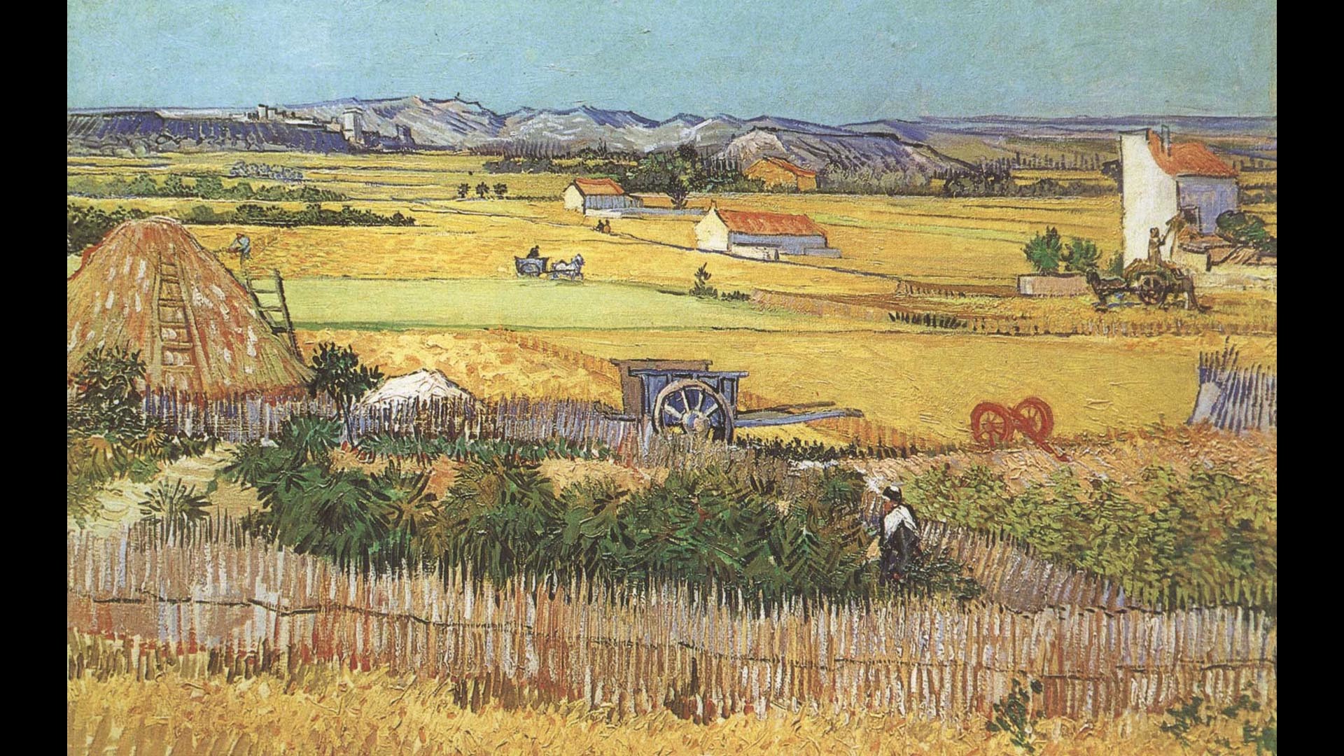 Vincent van Gogh, La mietitura, Campagna, Post-impressionismo, Pittura a olio, sfondo per PC