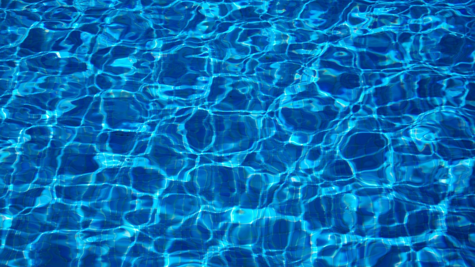 Acqua della piscina, Caustiche, Blu, 1920x1080, immagine di sfondo