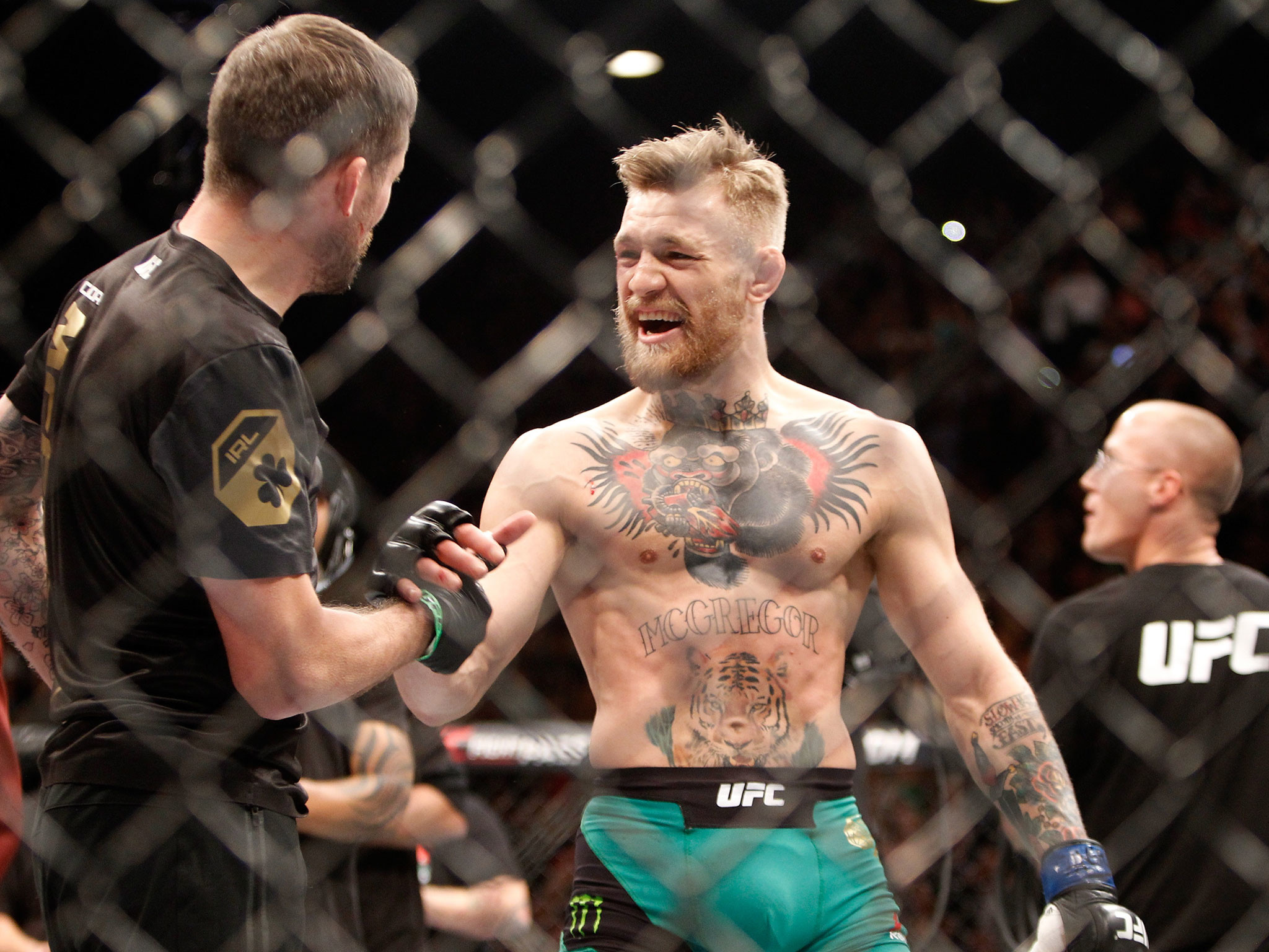 Conor McGregor, UFC, Gabbia, Sorriso, Full HD, schermata di blocco iPad