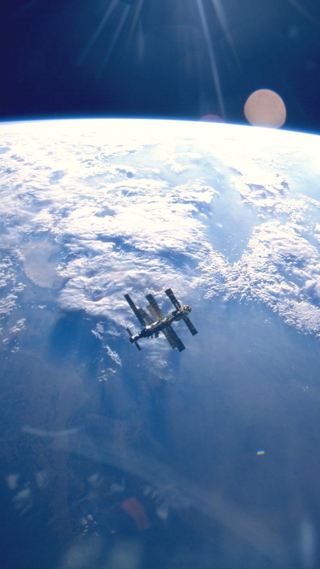 Stazione Spaziale Internazionale, Terra, Orbita, Full HD, wallpaper per smartphone