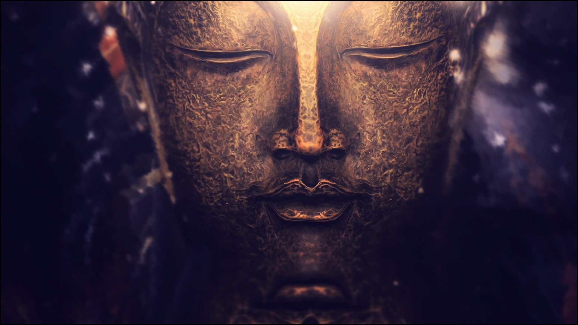 Volto del Buddha, Bronzo, Occhi chiusi, Primo piano, 1920x1080, wallpaper desktop