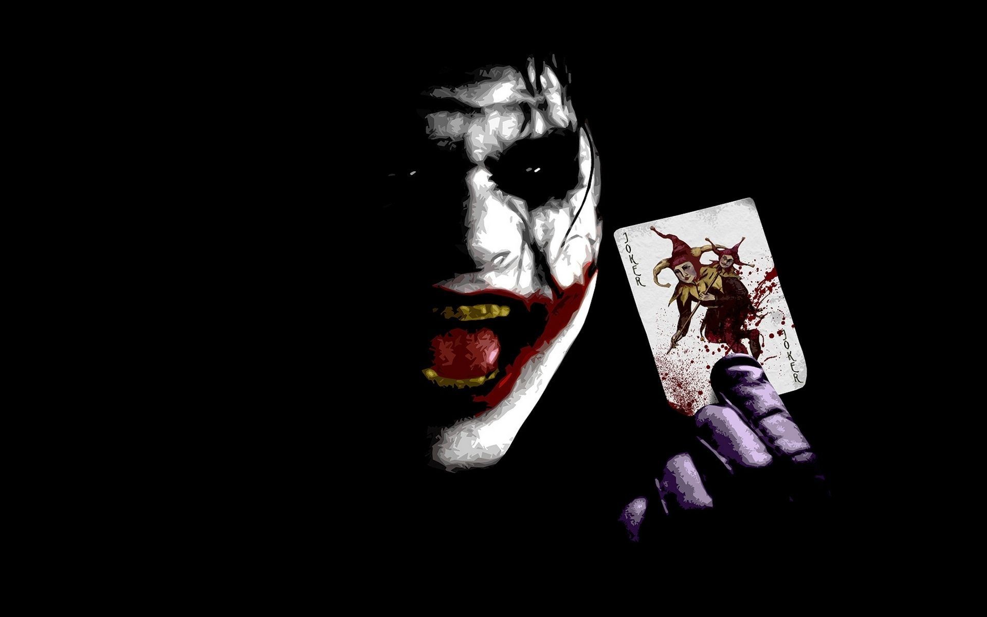 Joker, Heath Ledger, Carta del Joker, Il cavaliere oscuro, Sfondo nero, wallpaper 1920x1200