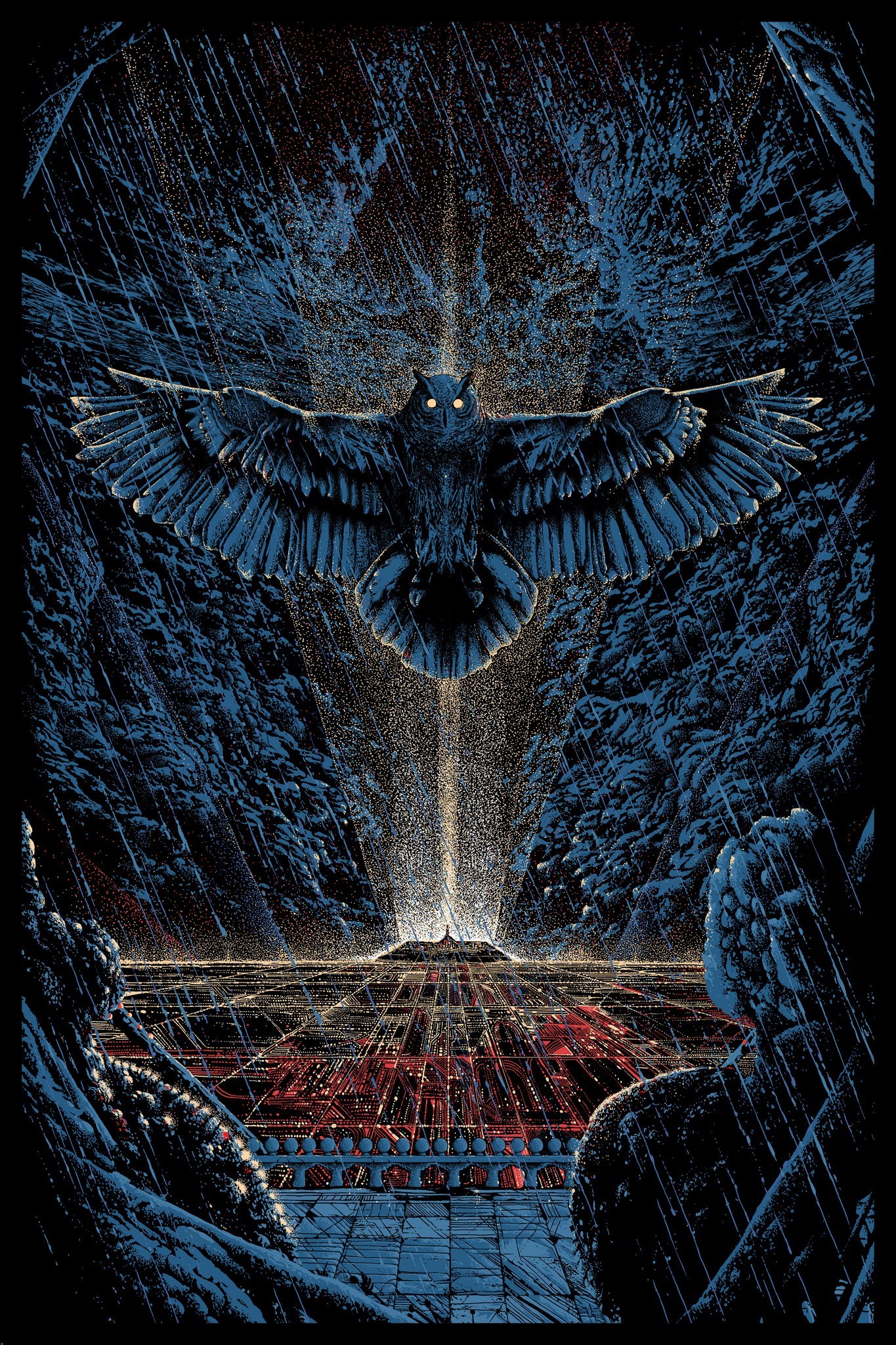 Blade Runner, Gufo, Tyrell Corporation, Poster, Illustrazione, Full HD, sfondo per smartphone