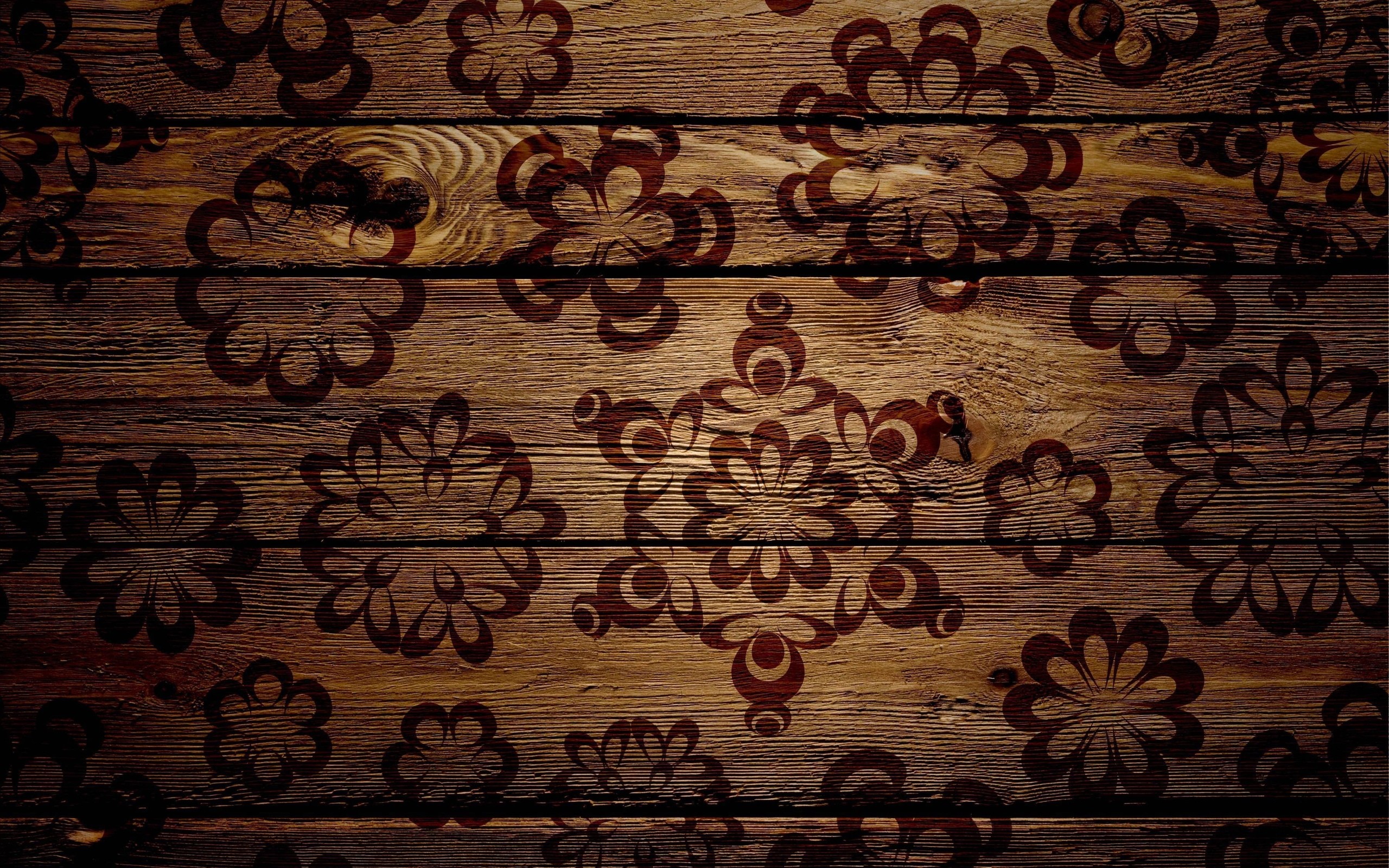 Motivo floreale, Legno, Marrone, 2K, sfondo desktop