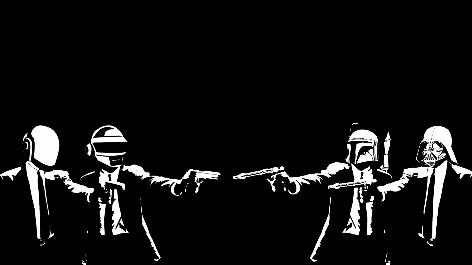 Pulp Fiction, Daft Punk, Star Wars, Parodia, 1920x1080, sfondo per PC