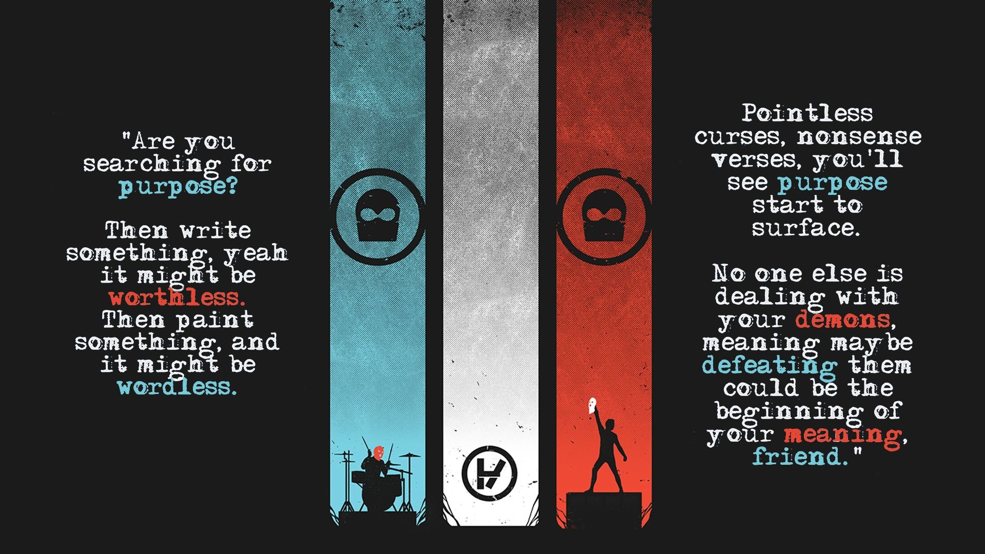 Twenty One Pilots, Car Radio, Testo della canzone, Concerto, Full HD, sfondo per PC