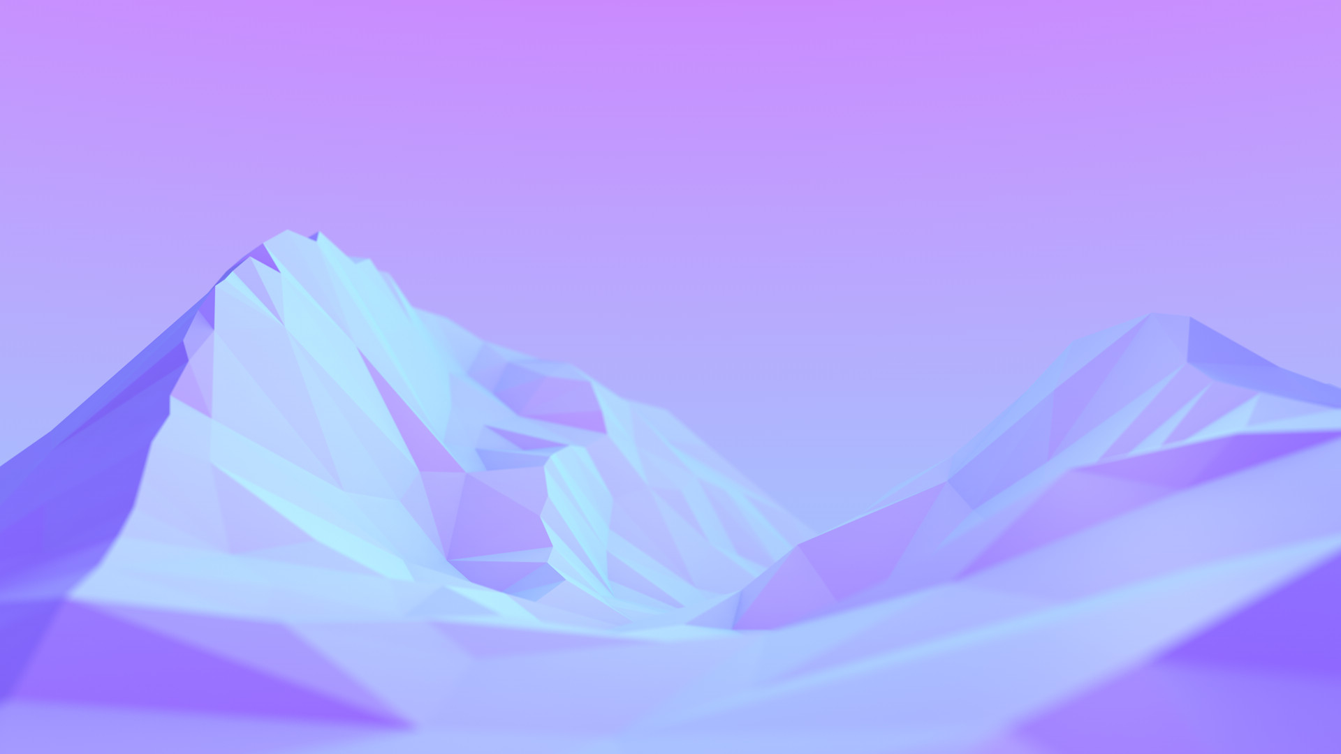 Low poly, Montagne, Lilla, Full HD, sfondo per PC