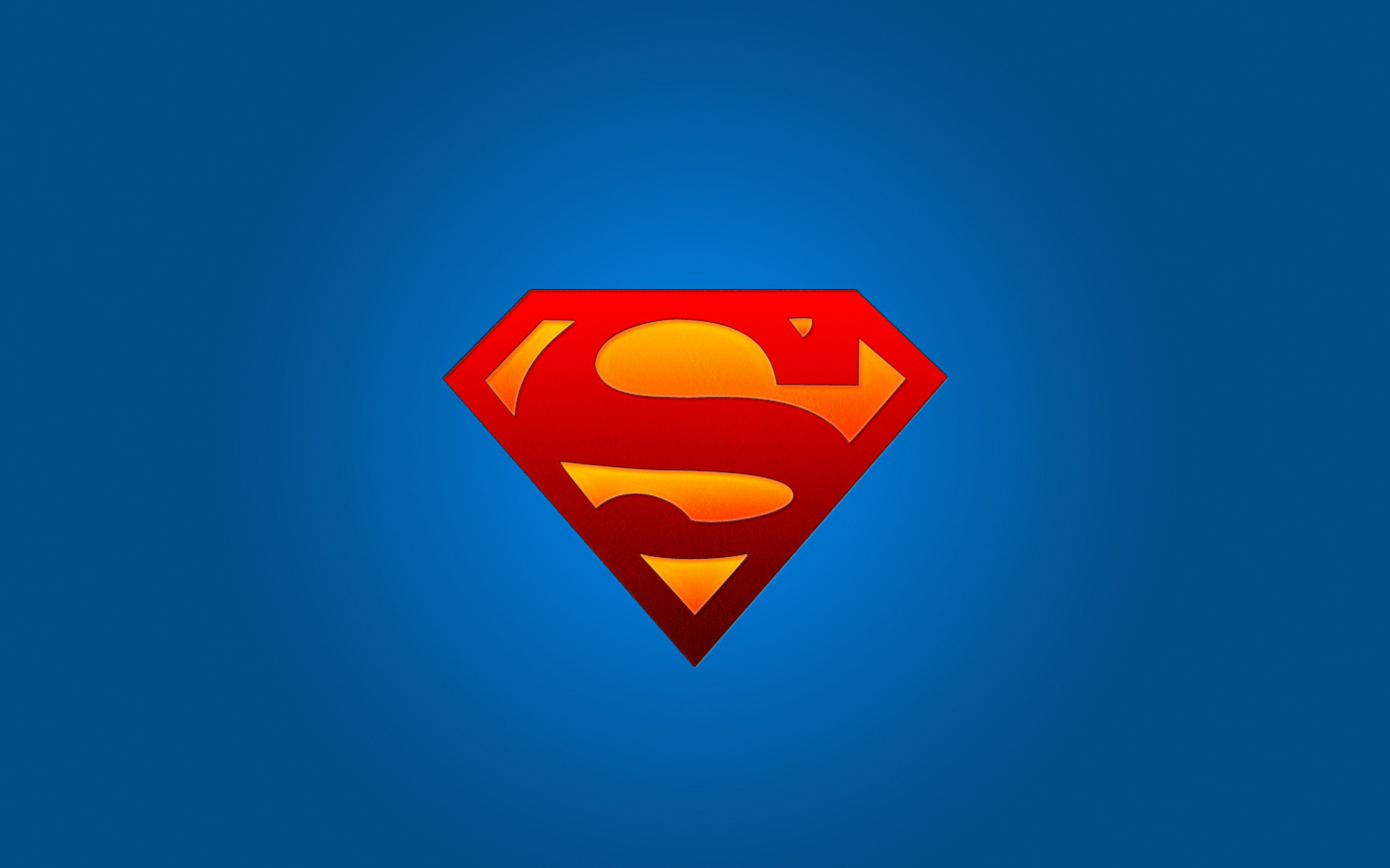 Logo di Superman, Superman, Minimalista, Sfondo blu, Full HD, wallpaper per computer