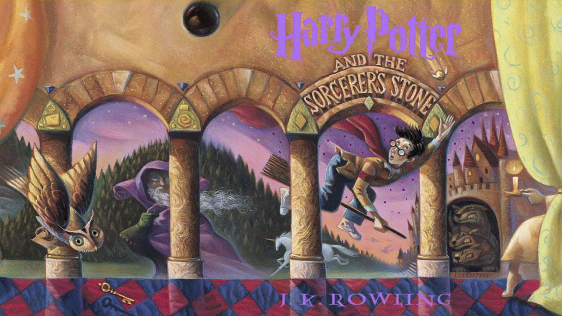 Harry Potter e la Pietra Filosofale, Harry Potter, Copertina del libro, Quidditch, wallpaper Full HD