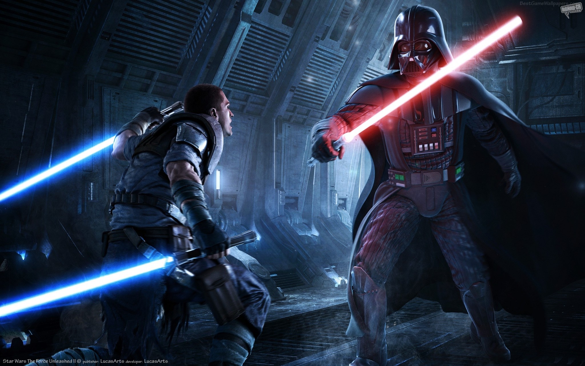 Darth Vader, Starkiller, Star Wars: Il potere della Forza, Duello, Spade laser, sfondo per PC