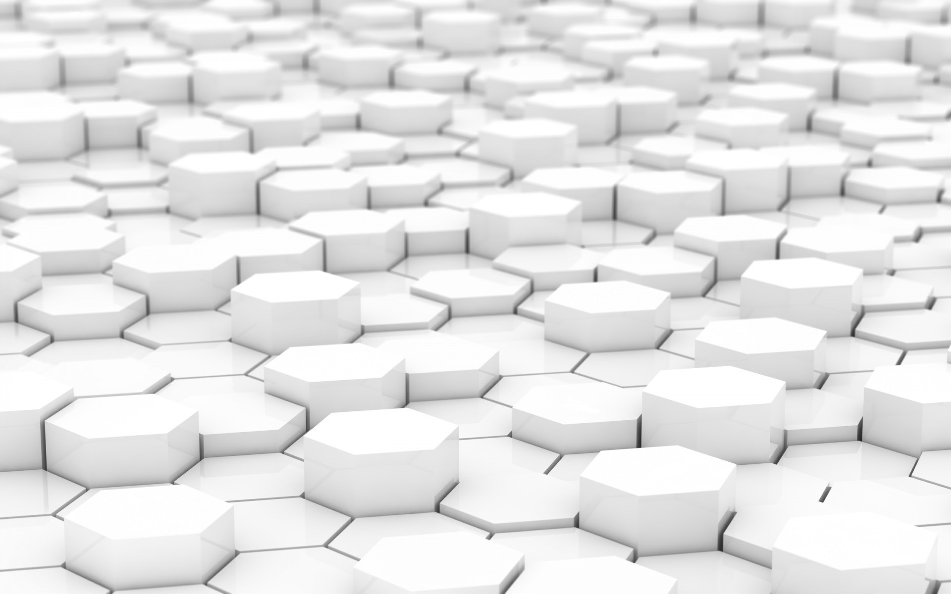 Esagoni 3D, Bianco, Geometrico, Pattern, Full HD, sfondo per PC