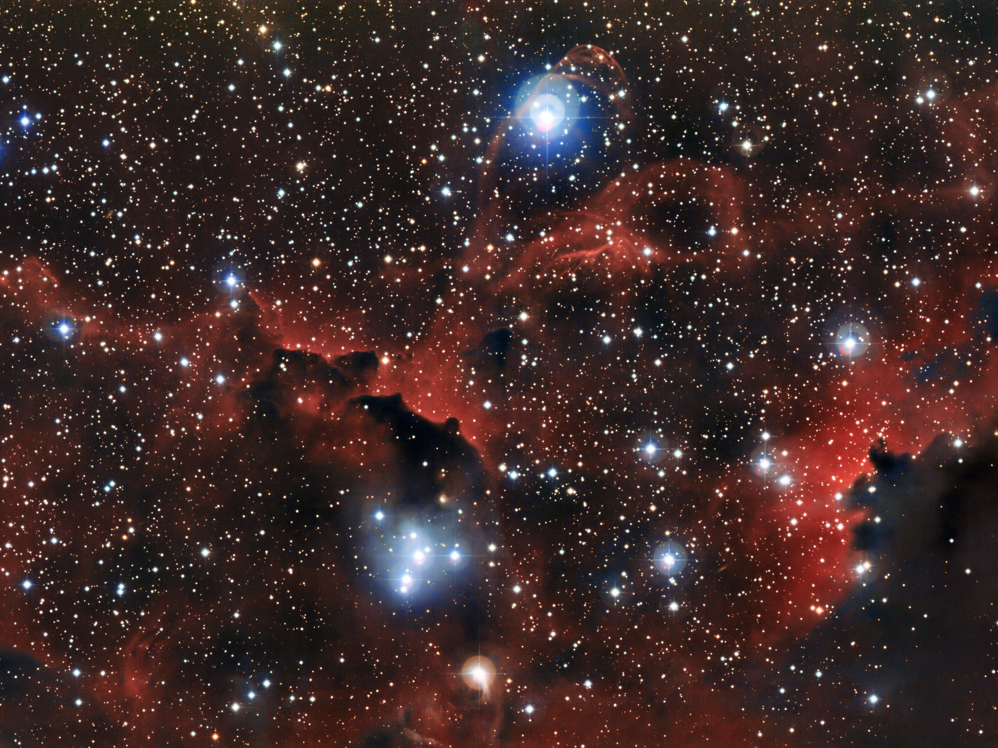 Nebulosa, Stelle, Spazio, Rosso, Full HD, wallpaper per tablet