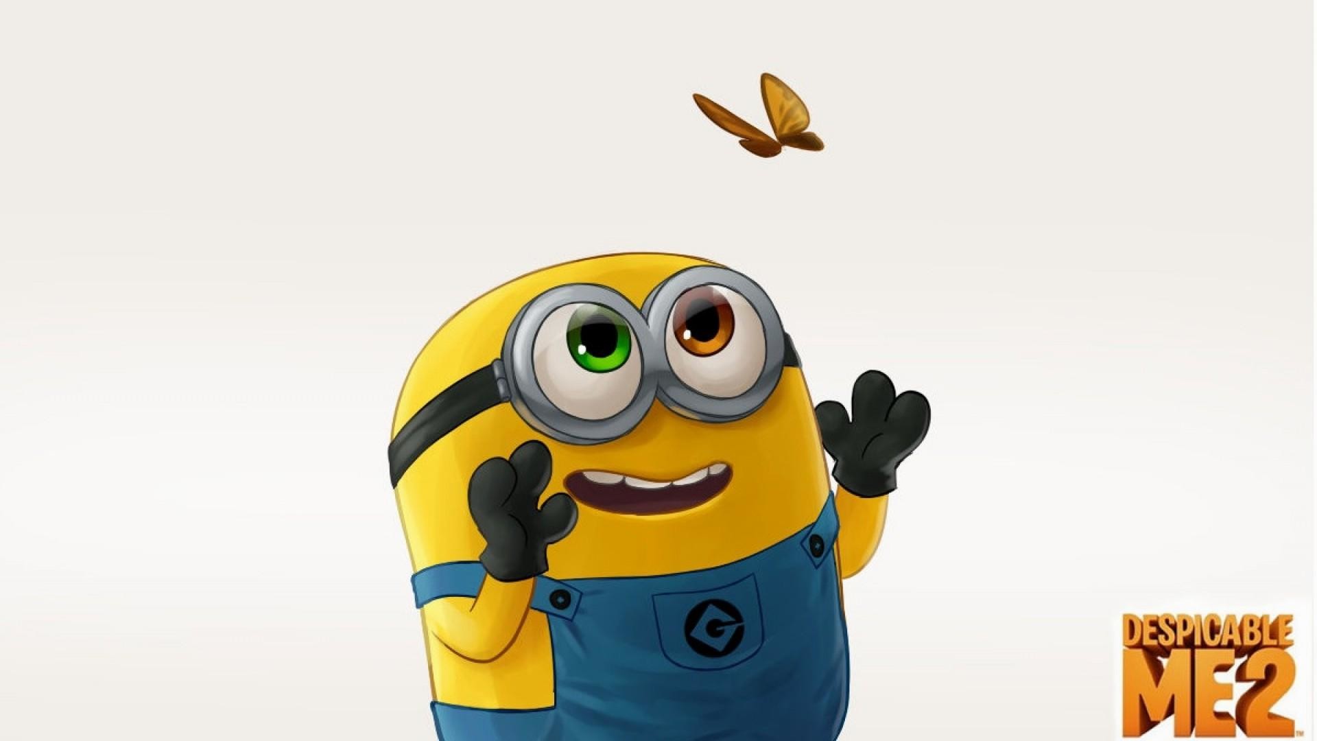 Minion, Farfalla, Cattivissimo me 2, 1920x1080, sfondo per PC