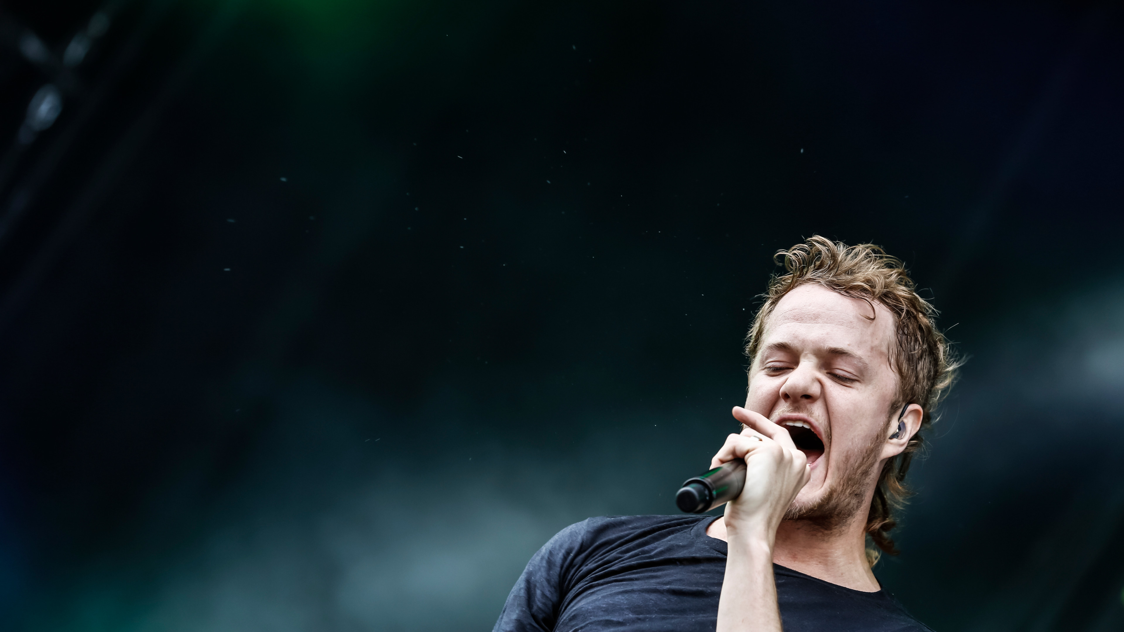 Dan Reynolds, Imagine Dragons, Microfono, Concerto, Cantante, sfondo 4K per desktop