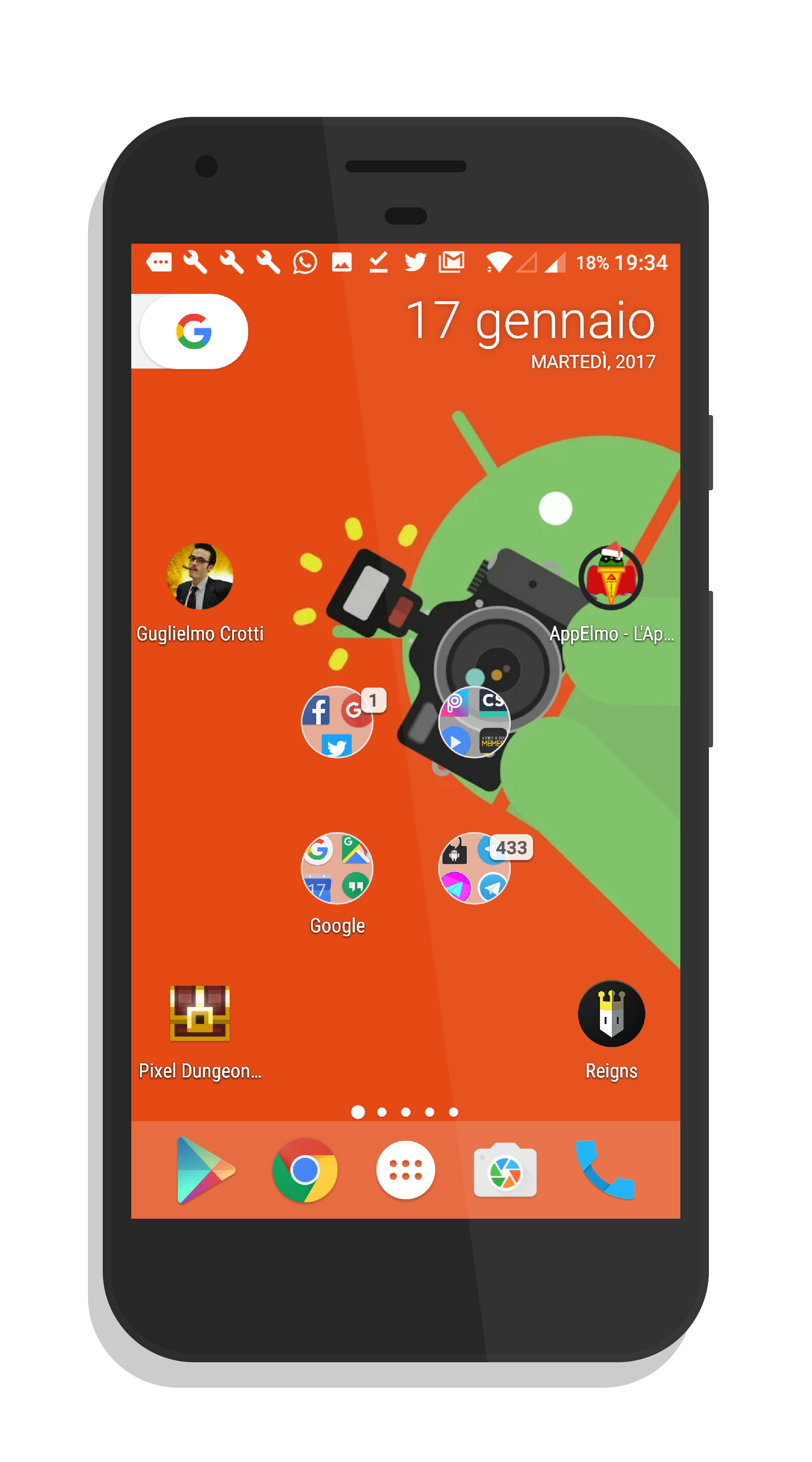 Google Pixel, Schermata home, Android, Smartphone, QHD+, sfondo verticale per cellulare