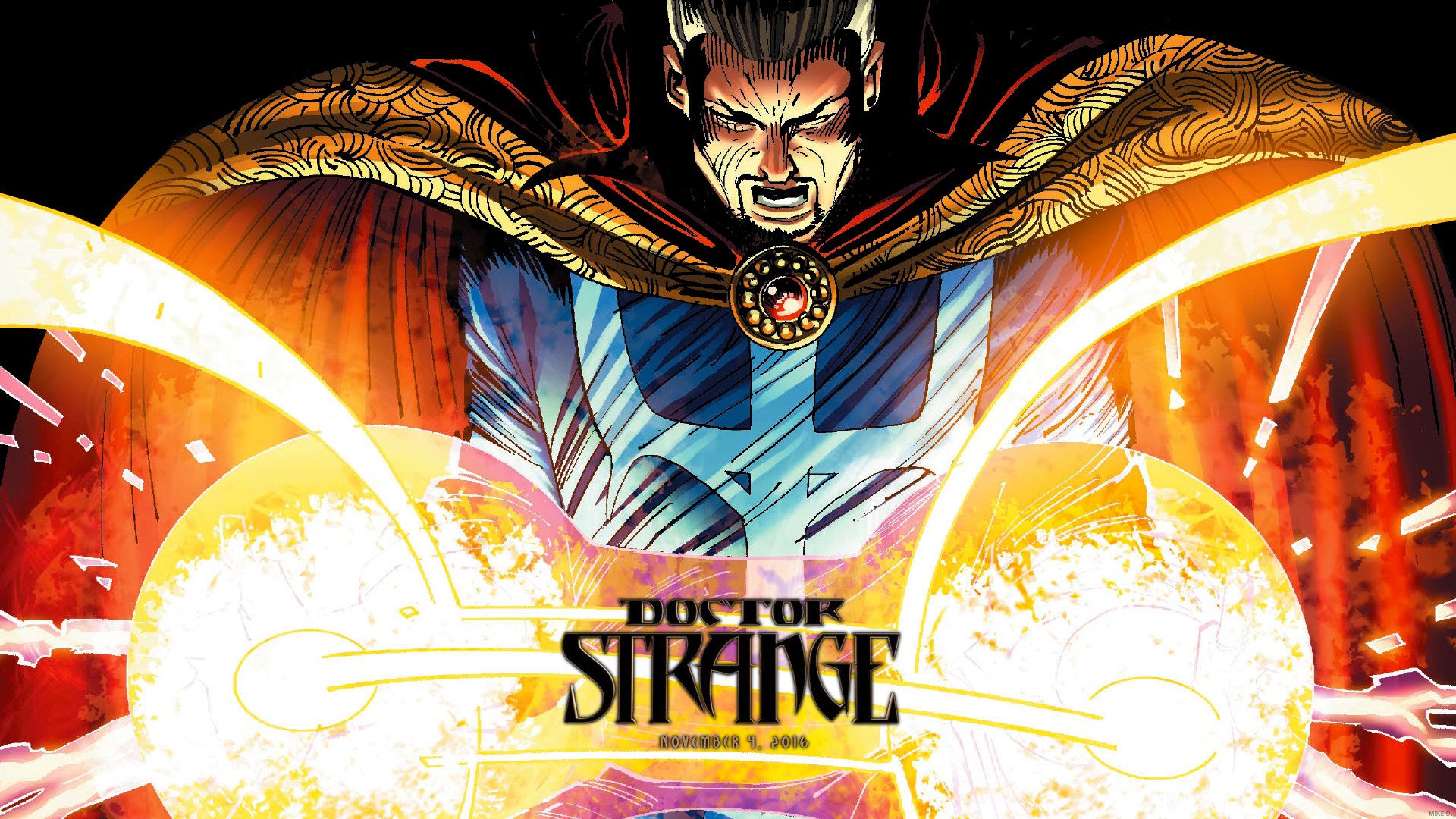 Doctor Strange, Marvel Comics, Mantello, Poster, 1920x1080, wallpaper desktop