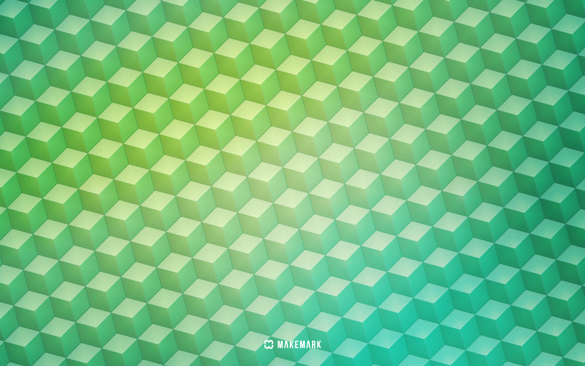 Cubi isometrici, Verde, Motivo ripetuto, 1920x1200, sfondo per PC