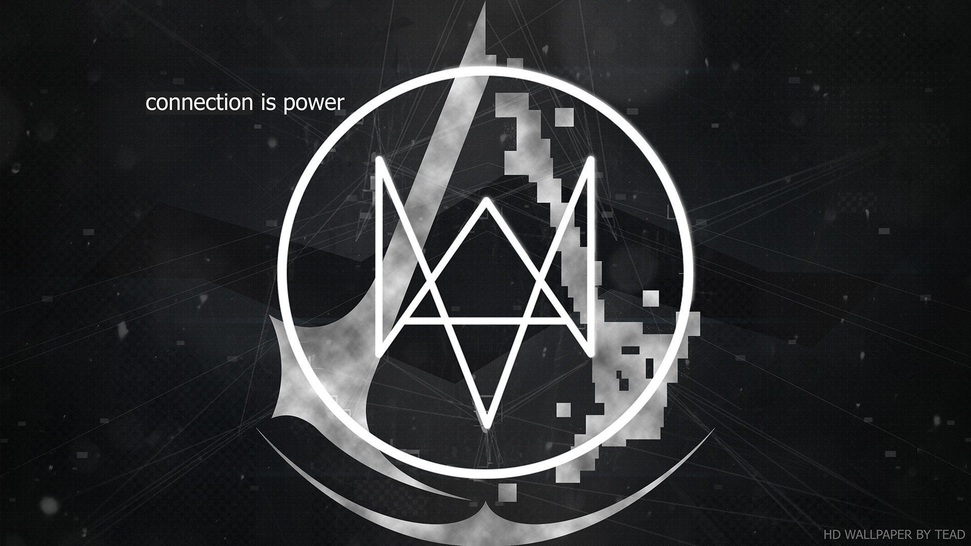 Watch Dogs, Assassin's Creed, Logo, Connection is power, Full HD, sfondo per portatile