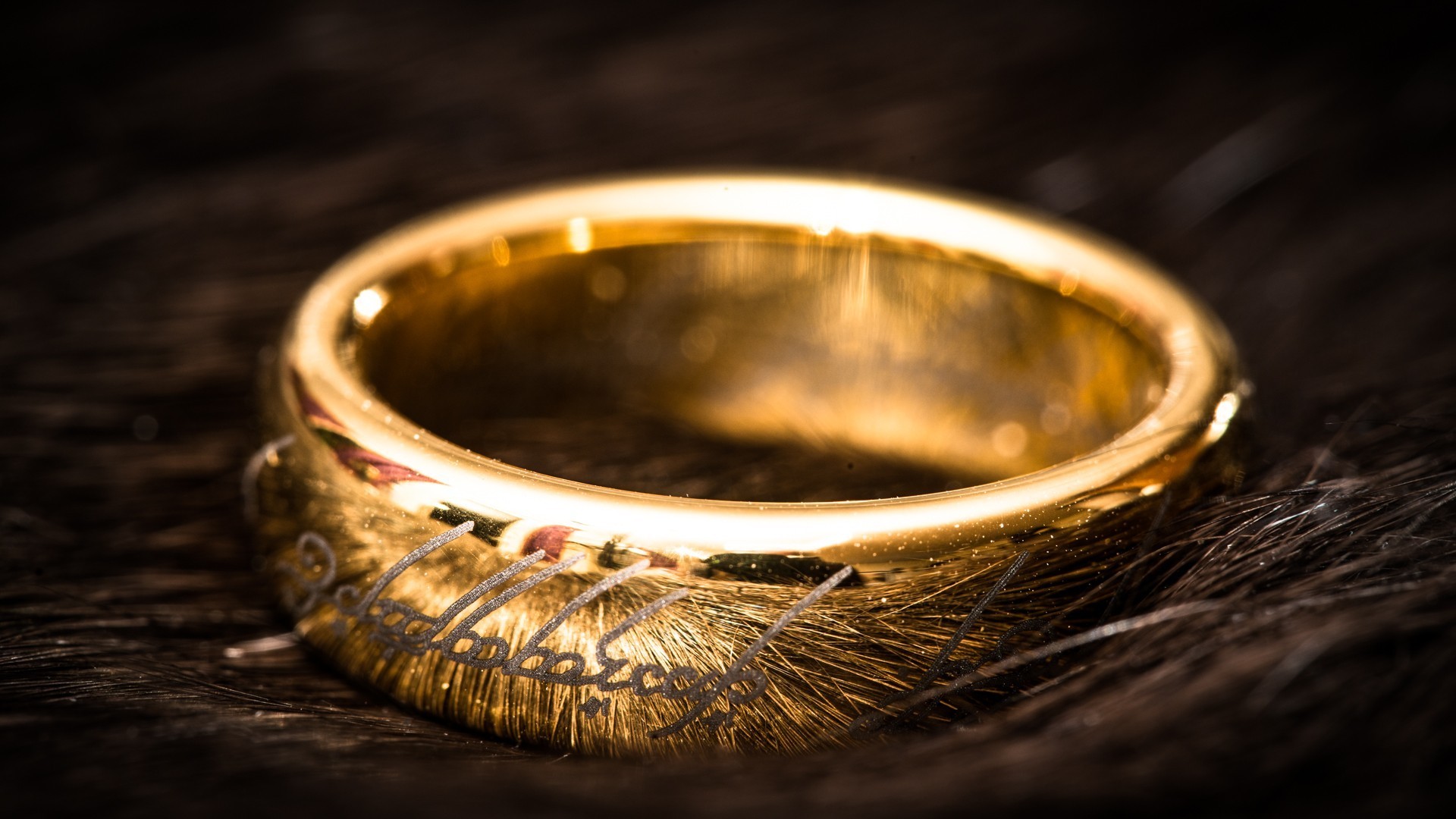Unico Anello, Il Signore degli Anelli, Oro, Macro, Full HD, sfondo per PC
