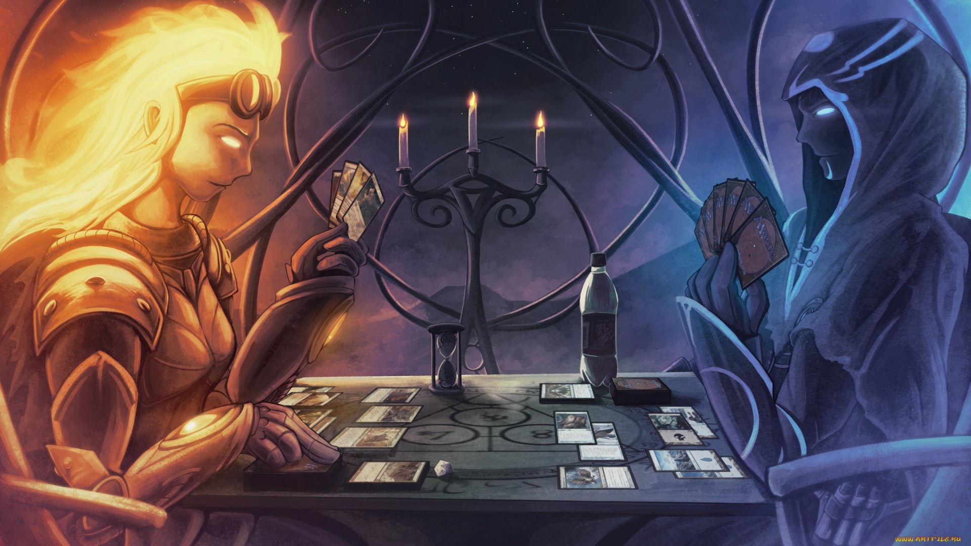 Magic: The Gathering, Gioco di carte, Partita, Candele, Full HD, wallpaper per portatile