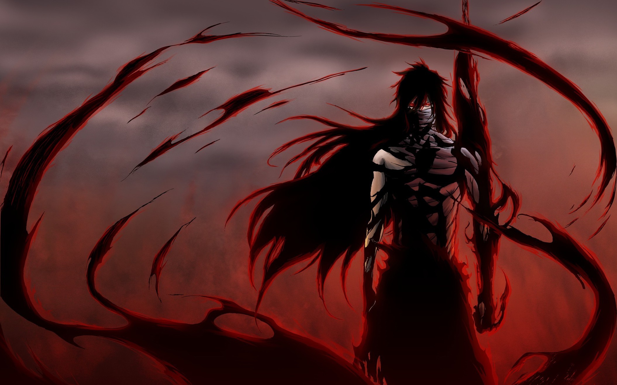 Ichigo Kurosaki, Mugetsu, Bleach, Rosso, 16:10 Full HD, sfondo widescreen