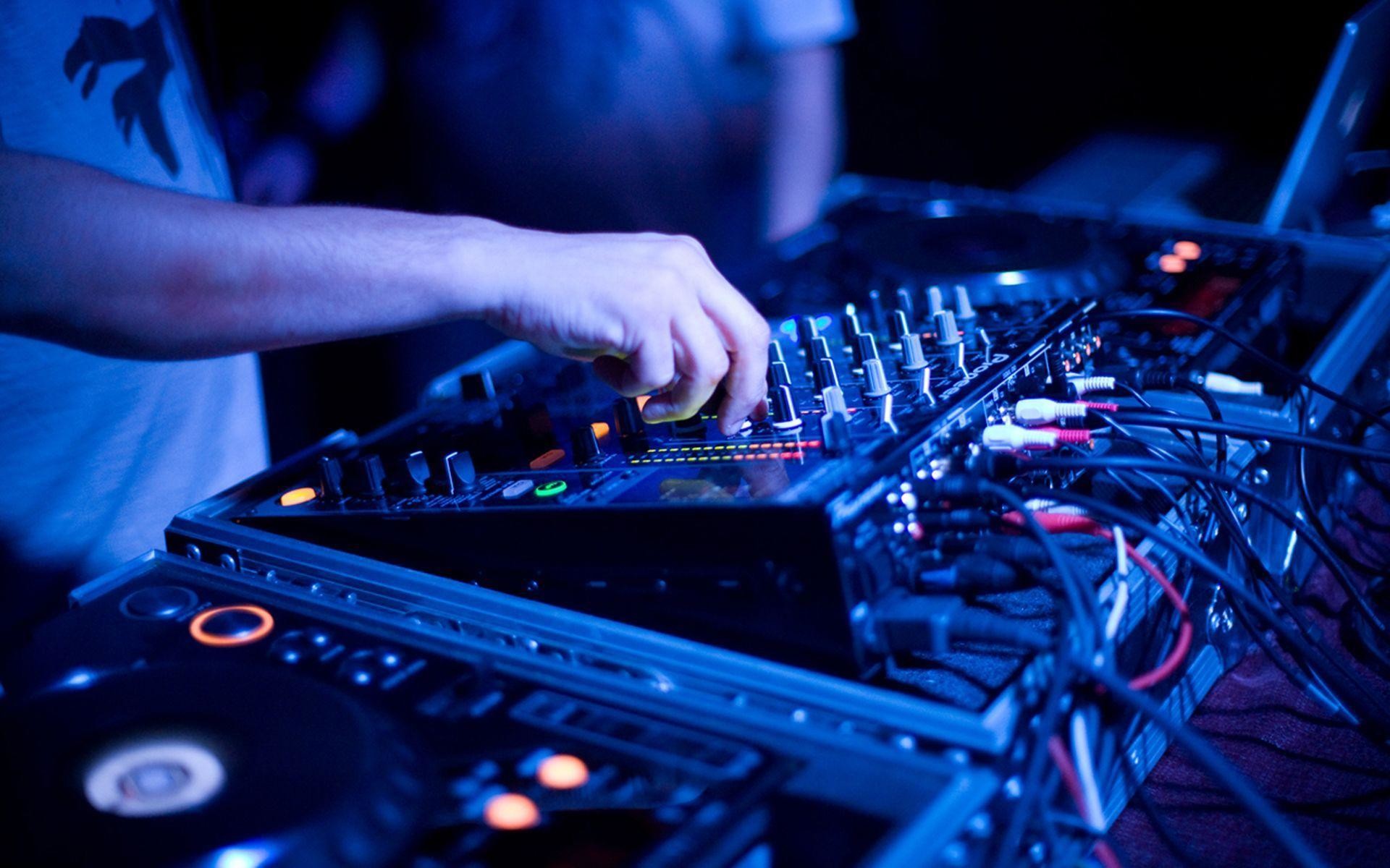 DJ, Mixer, Console DJ, Luci blu, 1920x1200, sfondo MacBook Pro