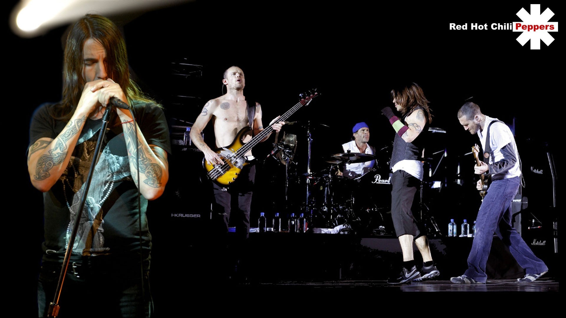 Red Hot Chili Peppers, Anthony Kiedis, Flea, Concerto, Full HD 1080p, sfondo desktop