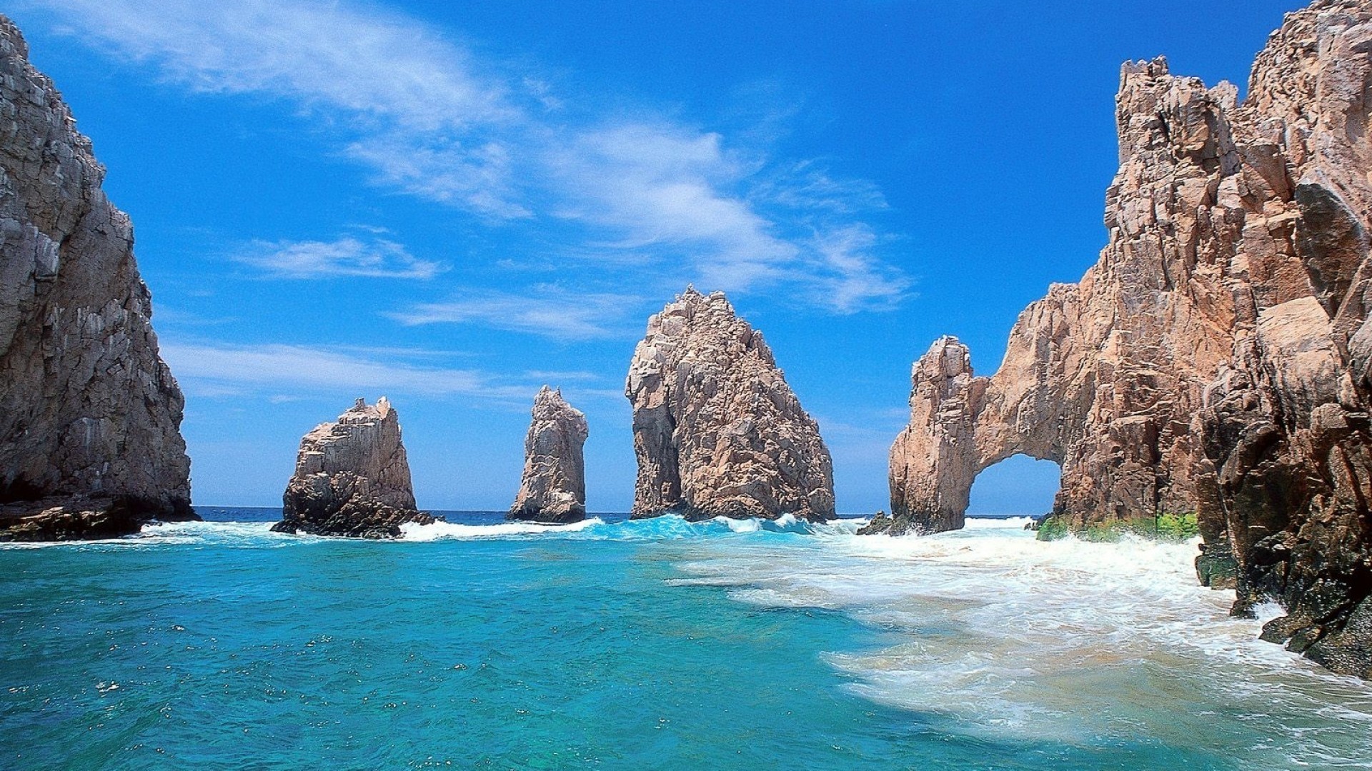 Arco di Cabo San Lucas, El Arco, Messico, Scogliere, Mare, Full HD, wallpaper desktop