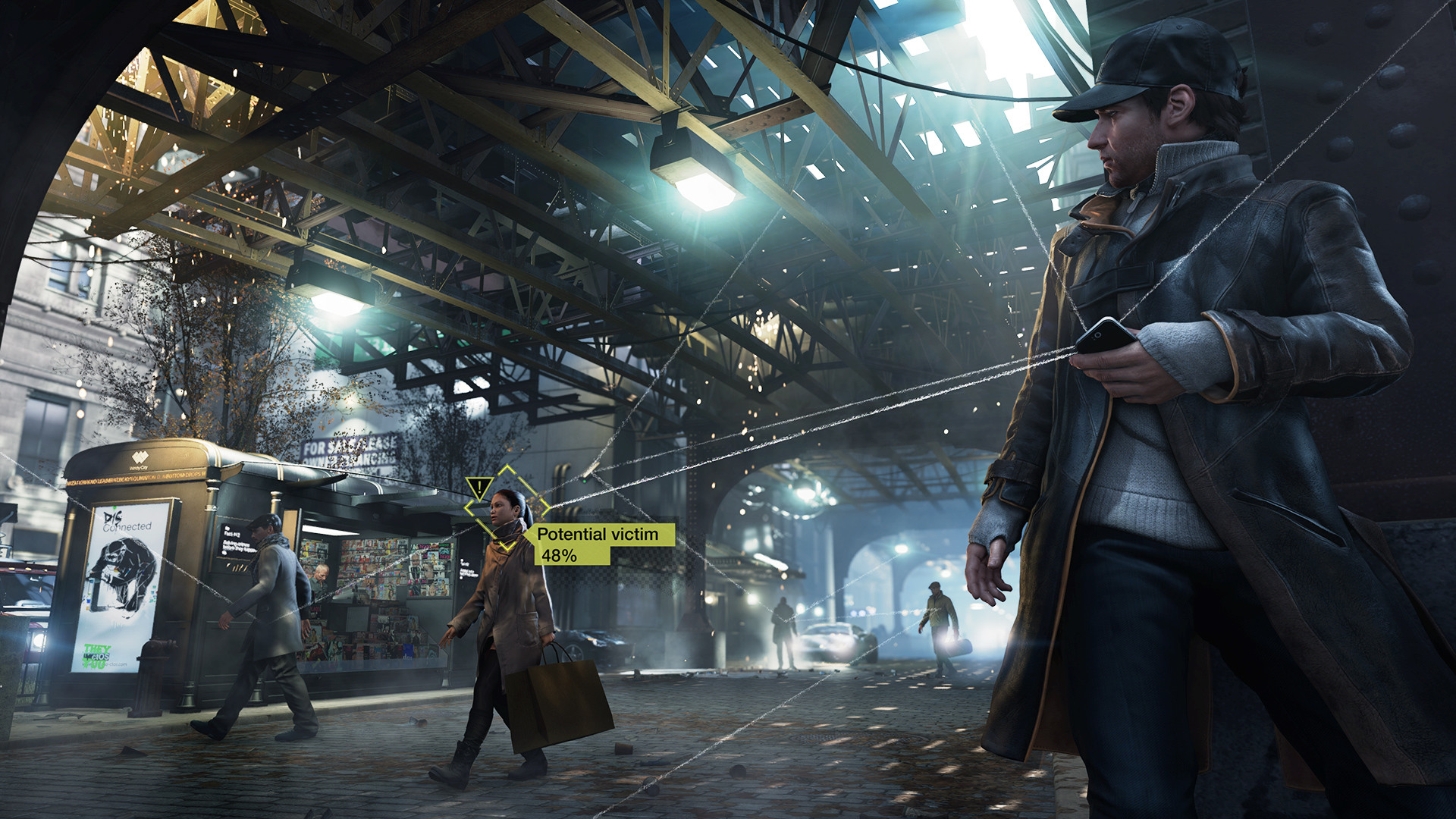 Aiden Pearce, Watch Dogs, Hacking, Stazione, Full HD, sfondo Windows 11