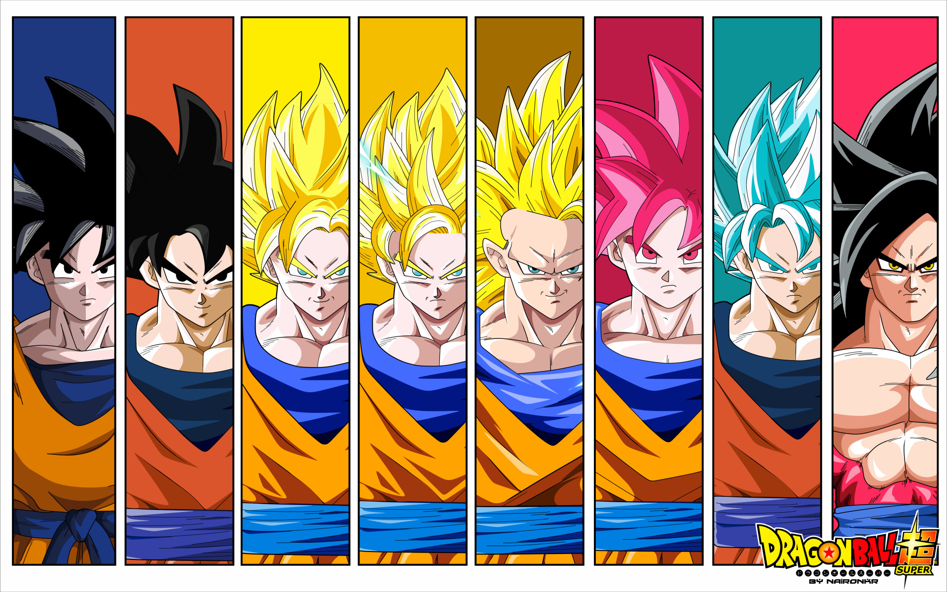 Goku, Trasformazioni Super Saiyan, Dragon Ball Super, 1920x1200, immagine di sfondo