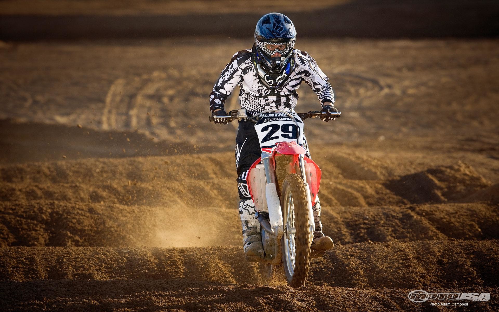 Honda CRF, Motocross, Pista sterrata, Pilota, 1920x1200, sfondo per PC