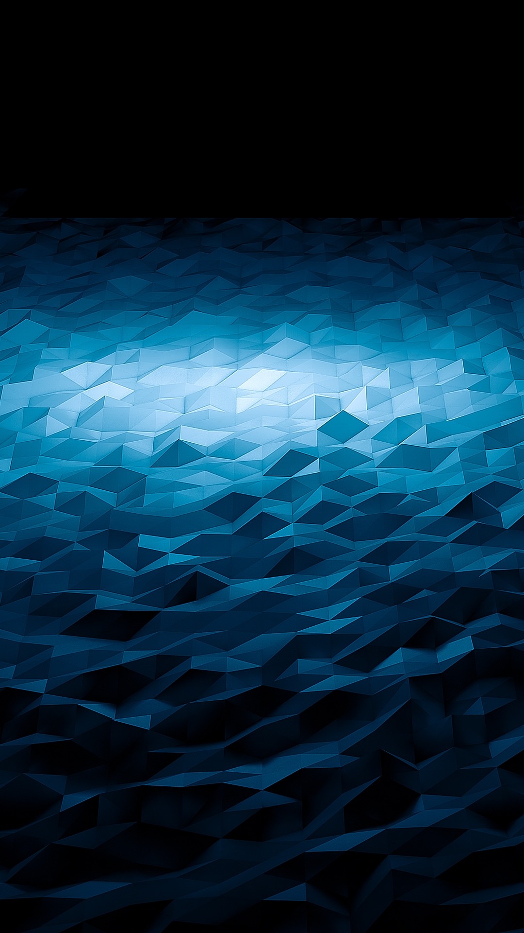 Low poly, Blu, Superficie, Astratto, Full HD, sfondo per iPhone e Android
