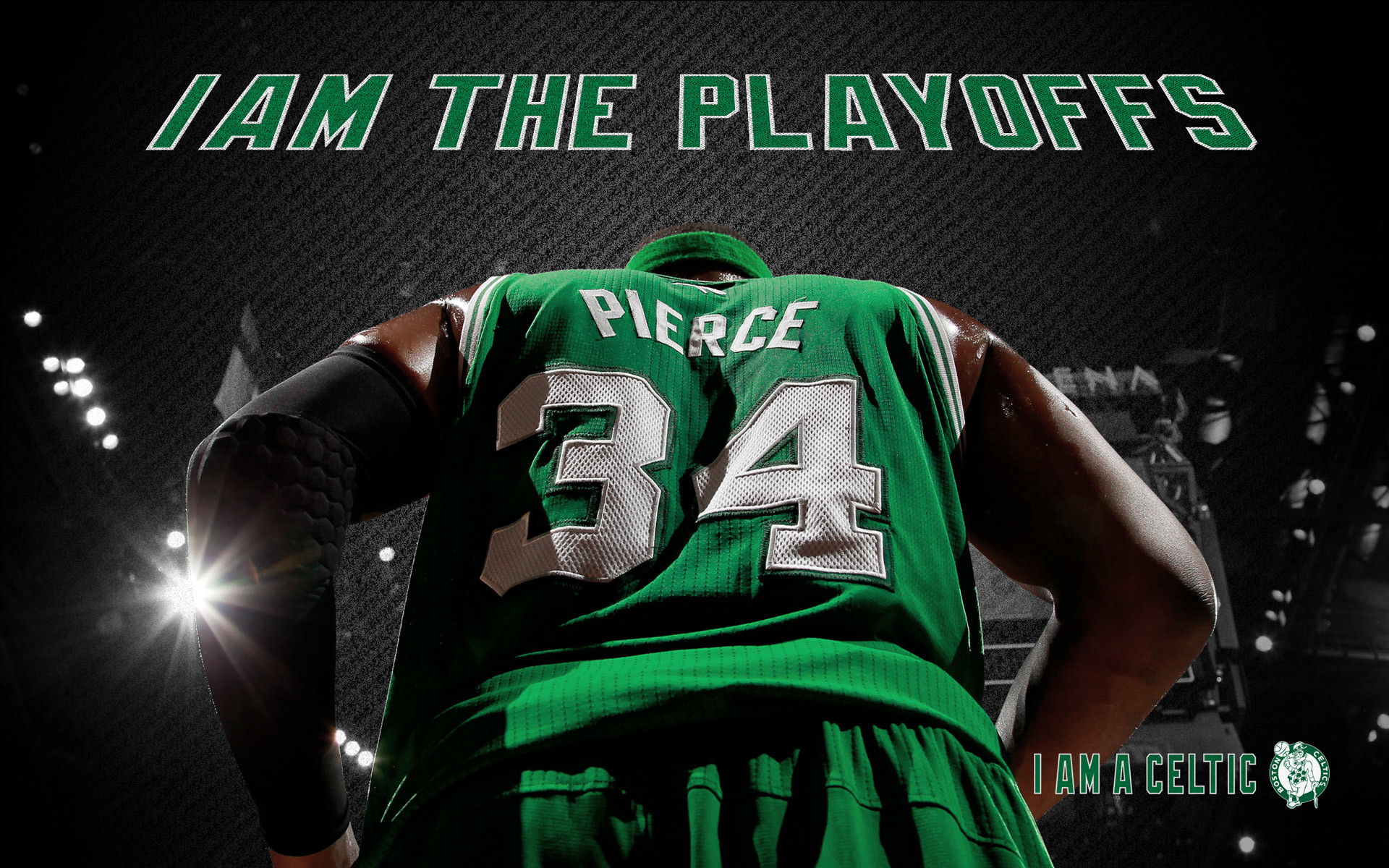 Paul Pierce, Boston Celtics, I Am the Playoffs, Maglia 34, 1920x1200, sfondo MacBook Pro