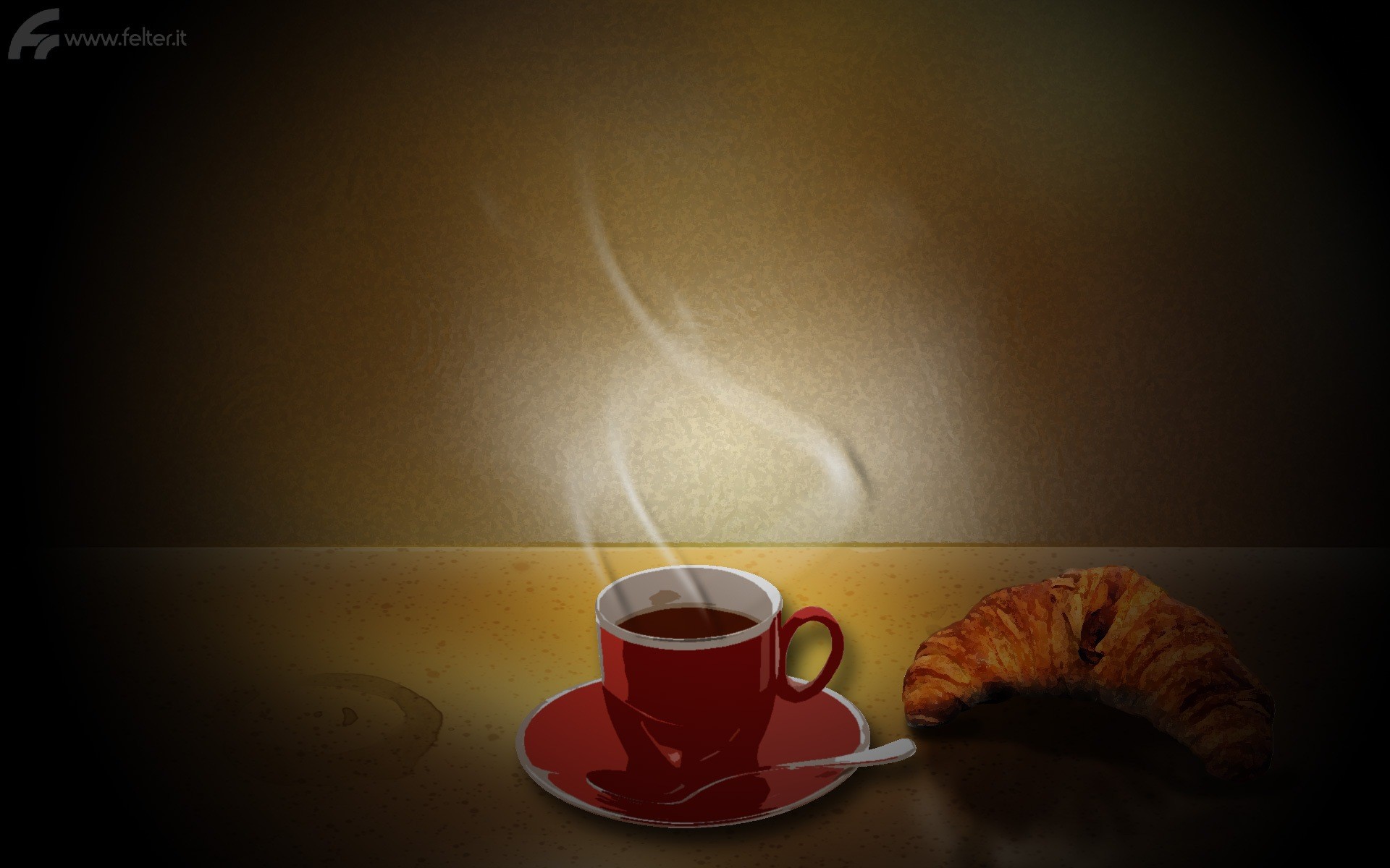Caffè, Croissant, Vapore, 1920x1200, sfondo MacBook Pro