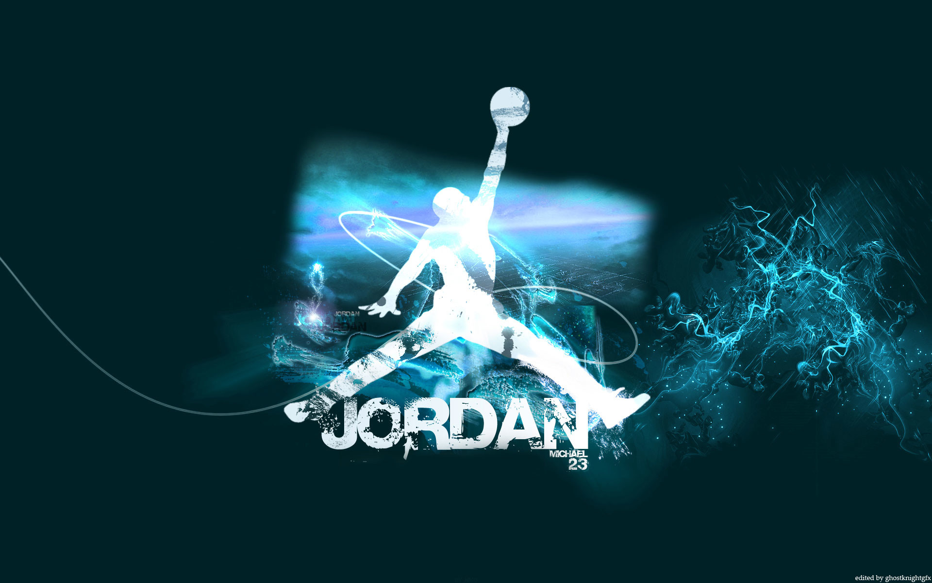 Jumpman, Air Jordan, Logo, Blu, Full HD, wallpaper per portatile
