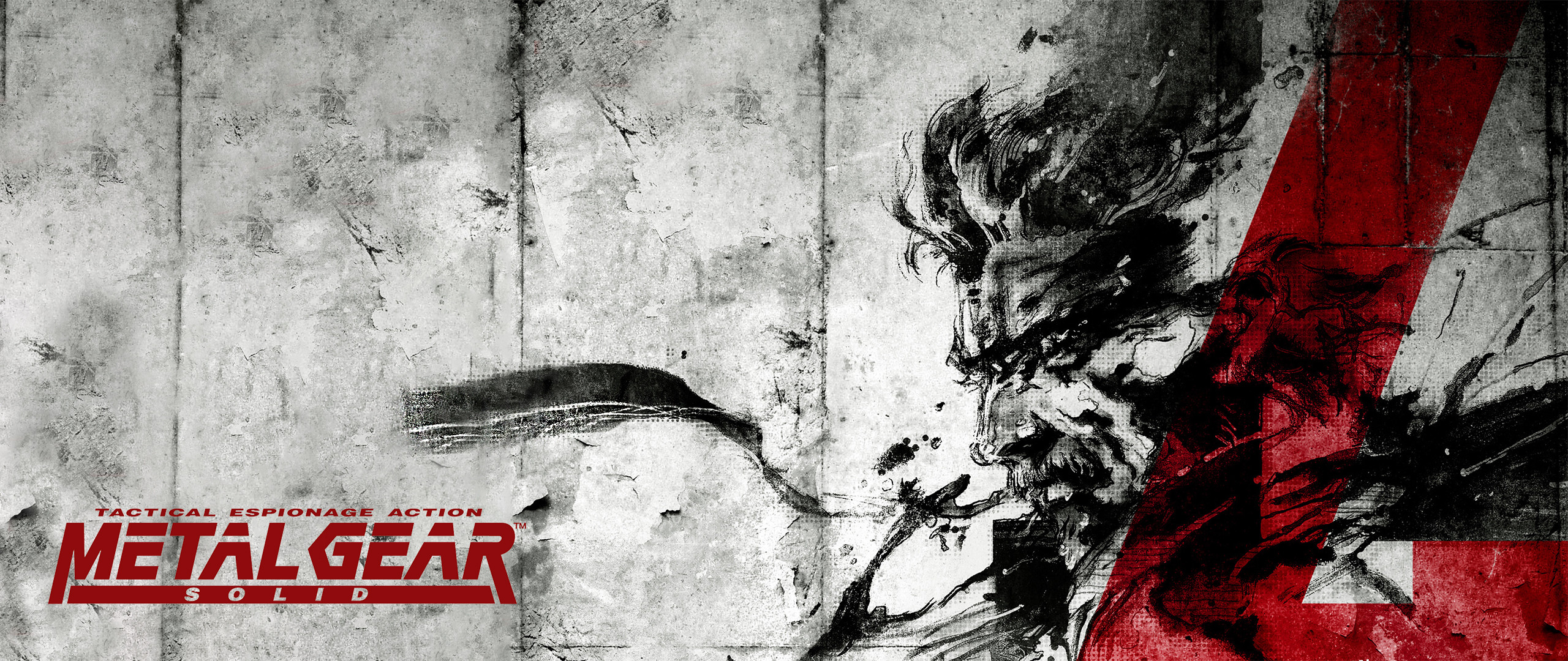 Metal Gear Solid, Logo, Solid Snake, Inchiostro, 2560x1080, immagine di sfondo