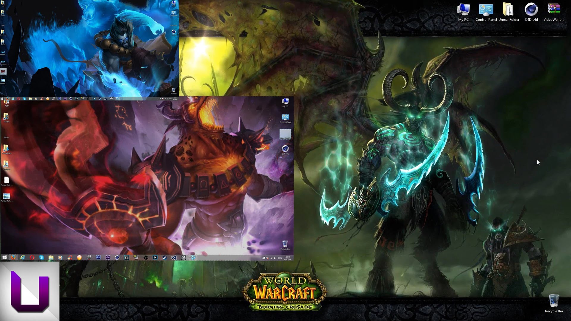 World of Warcraft, Illidan, Desktop, Collage, Full HD, sfondo per PC e portatile