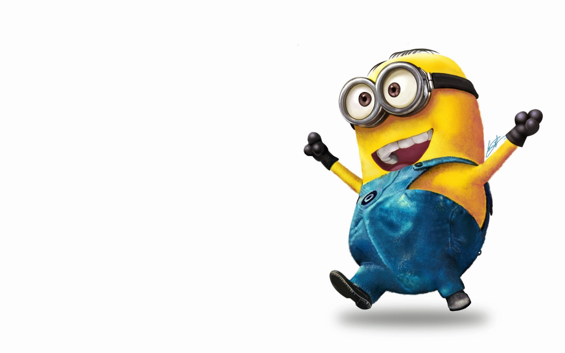 Minion, Salto, Sfondo bianco, 1920x1200, wallpaper desktop