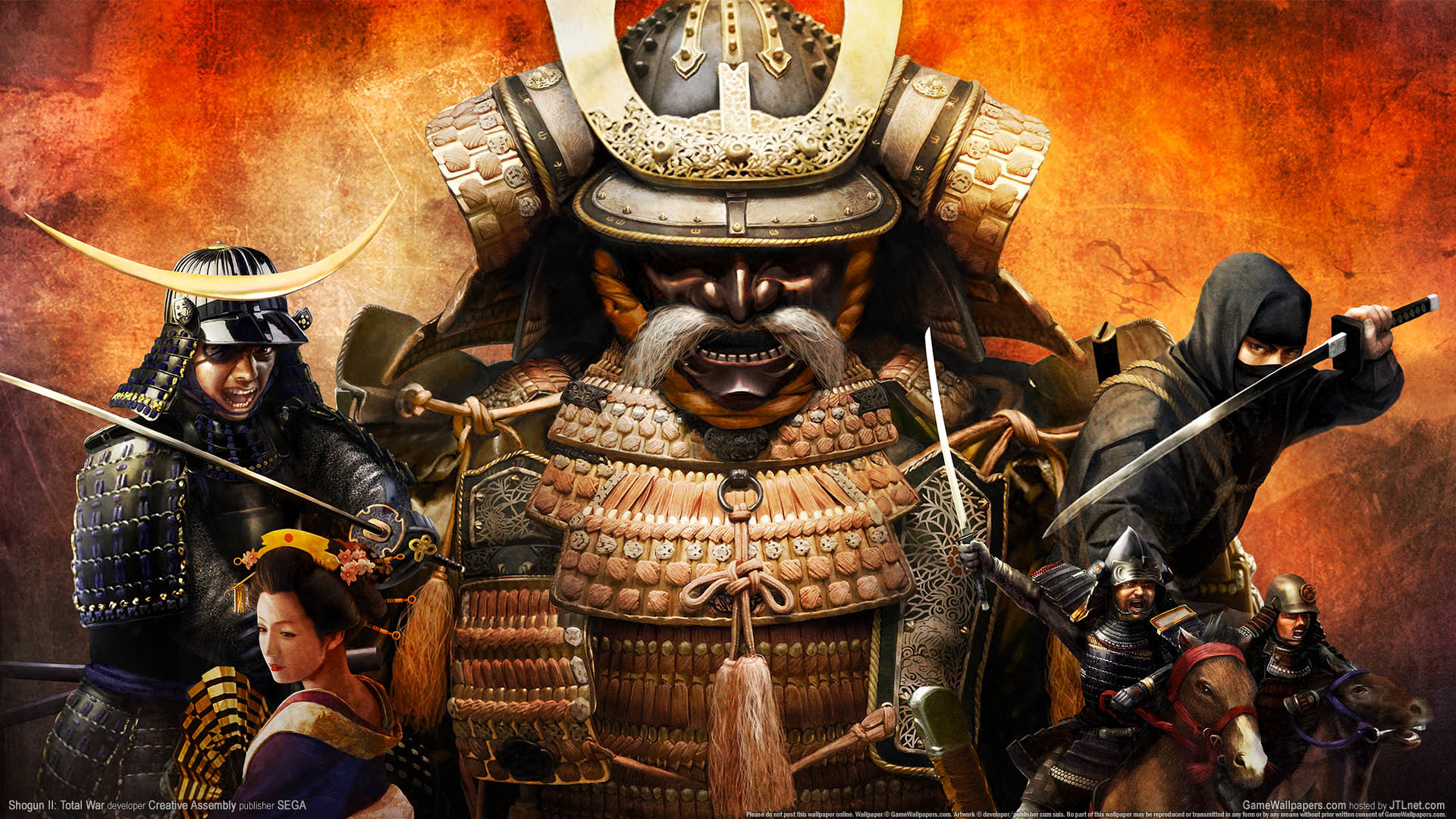 Shogun 2: Total War, Samurai, Armatura, Geisha, Full HD, sfondo per PC