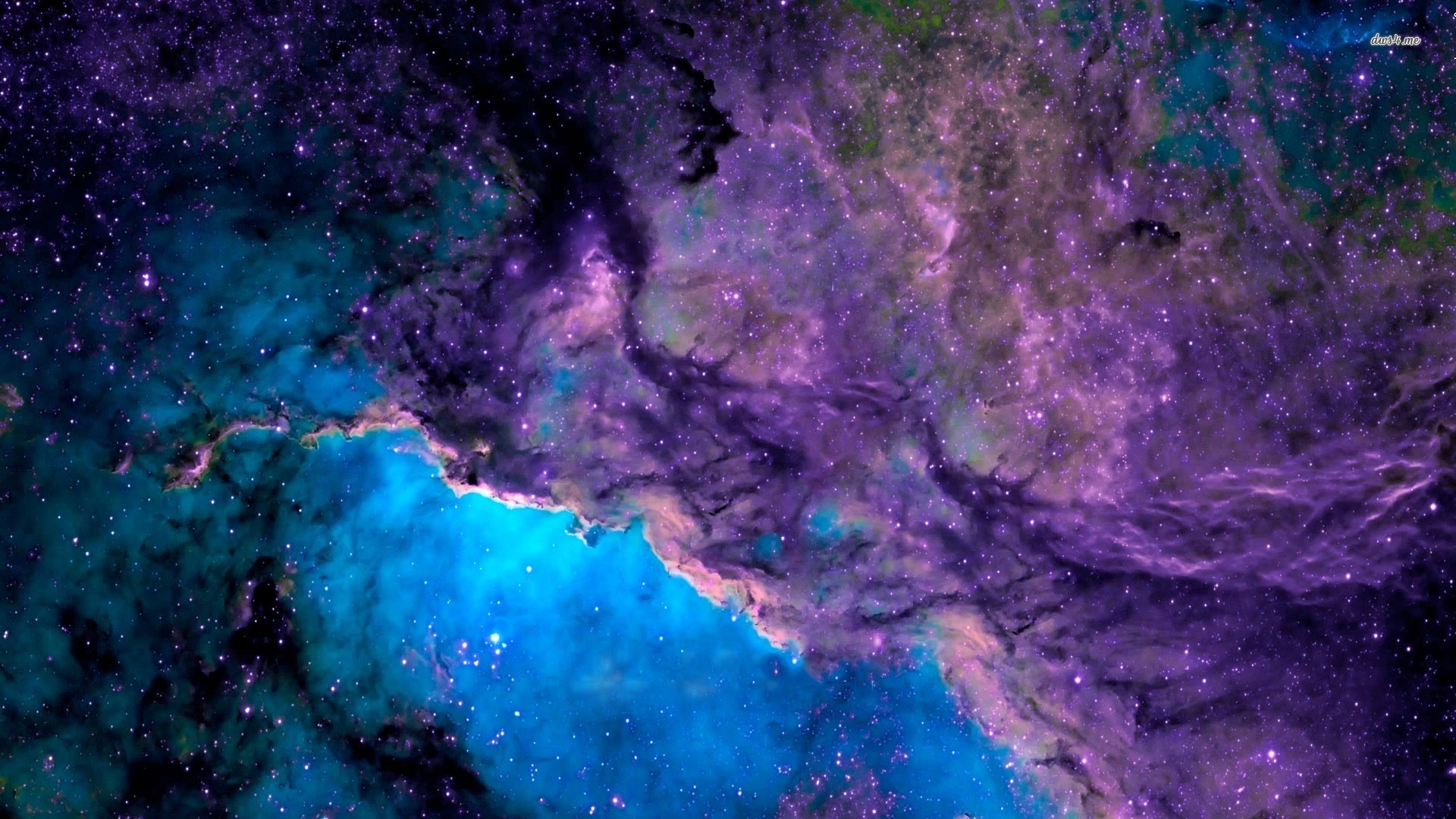 Nebulosa, Spazio, Viola e blu, Full HD, sfondo per PC e portatile