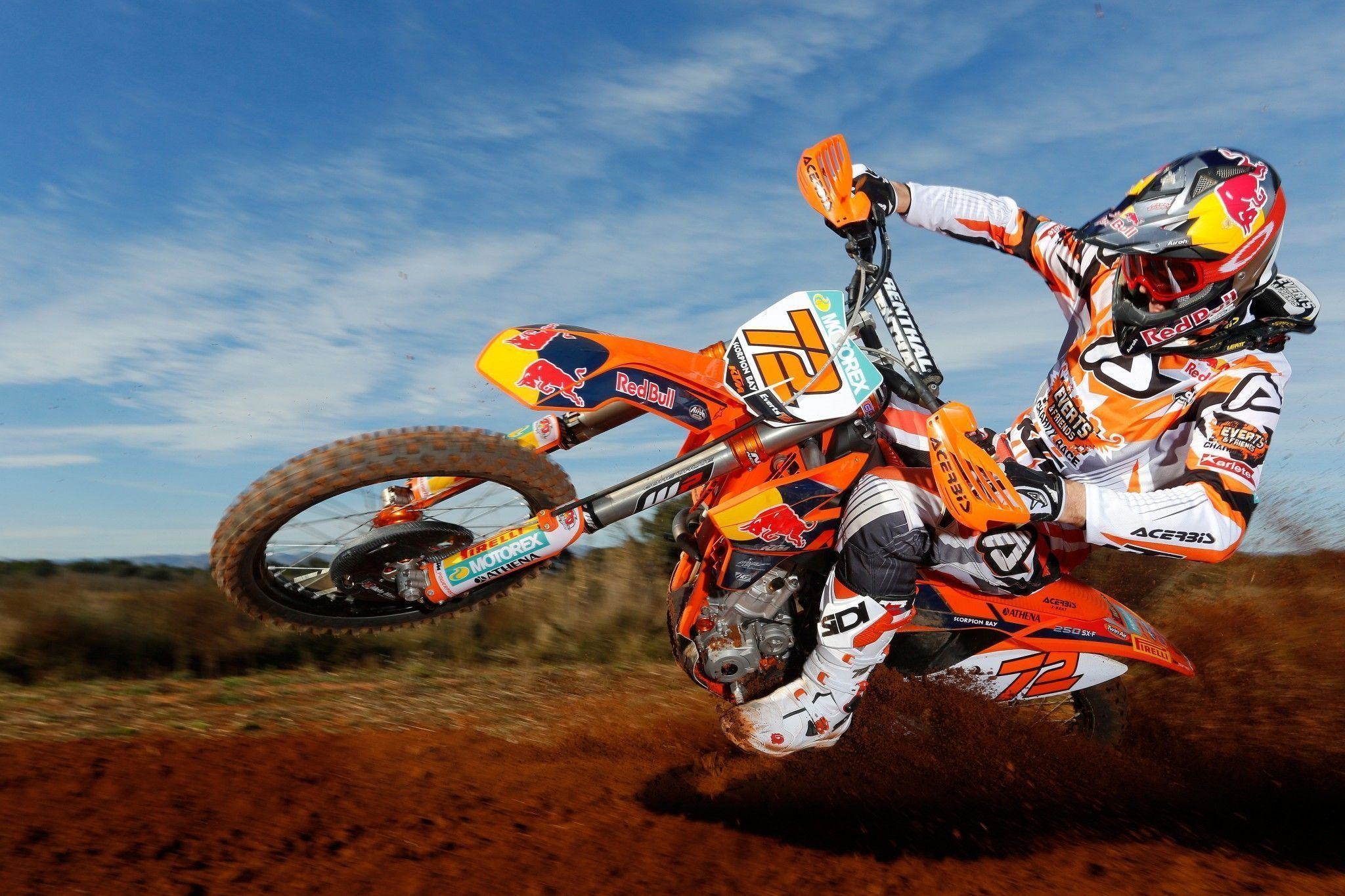 KTM, Motocross, Red Bull, Pilota, Full HD, sfondo per portatile