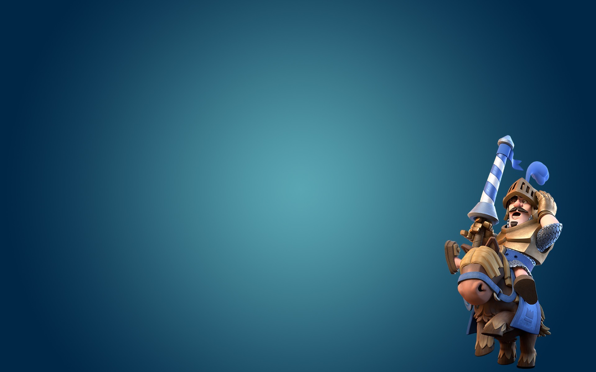 Clash Royale, Principe, Sfondo blu, Minimalista, Full HD, wallpaper per portatile