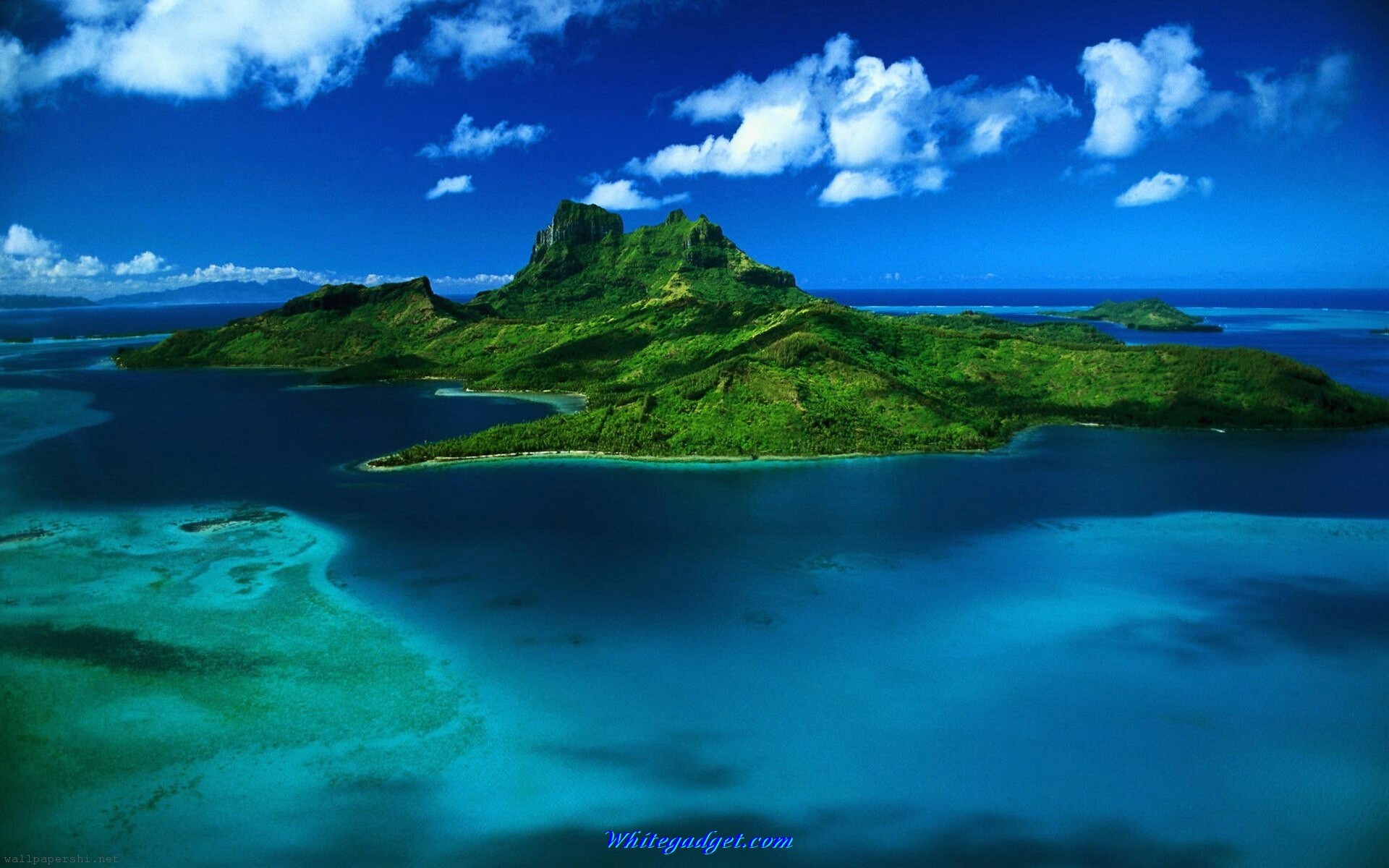 Bora Bora, Monte Otemanu, Polinesia francese, Laguna, Isola tropicale, sfondo 1920x1200 per PC