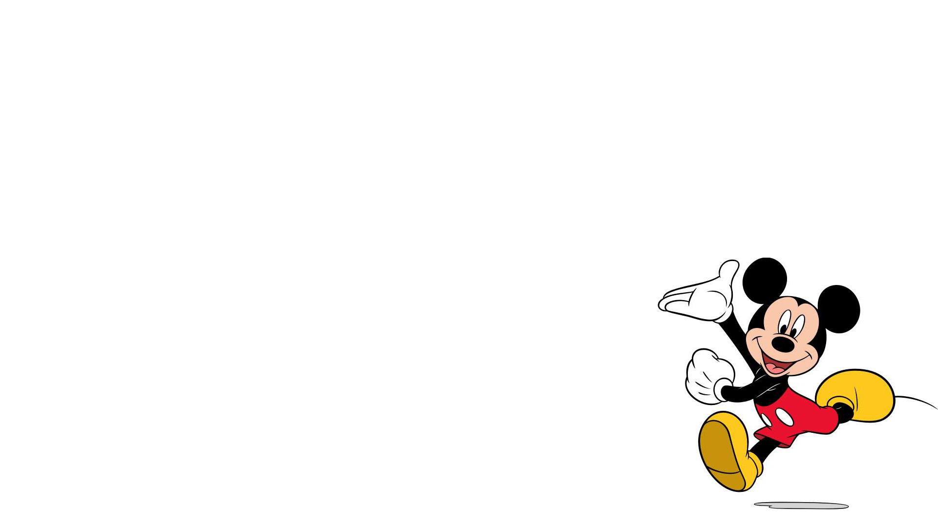 Topolino, Corsa, Sfondo bianco, Full HD, wallpaper desktop