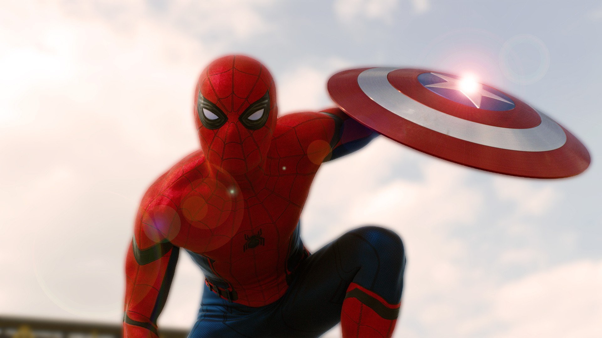 Spider-Man, Tom Holland, Scudo di Captain America, Captain America: Civil War, sfondo per PC