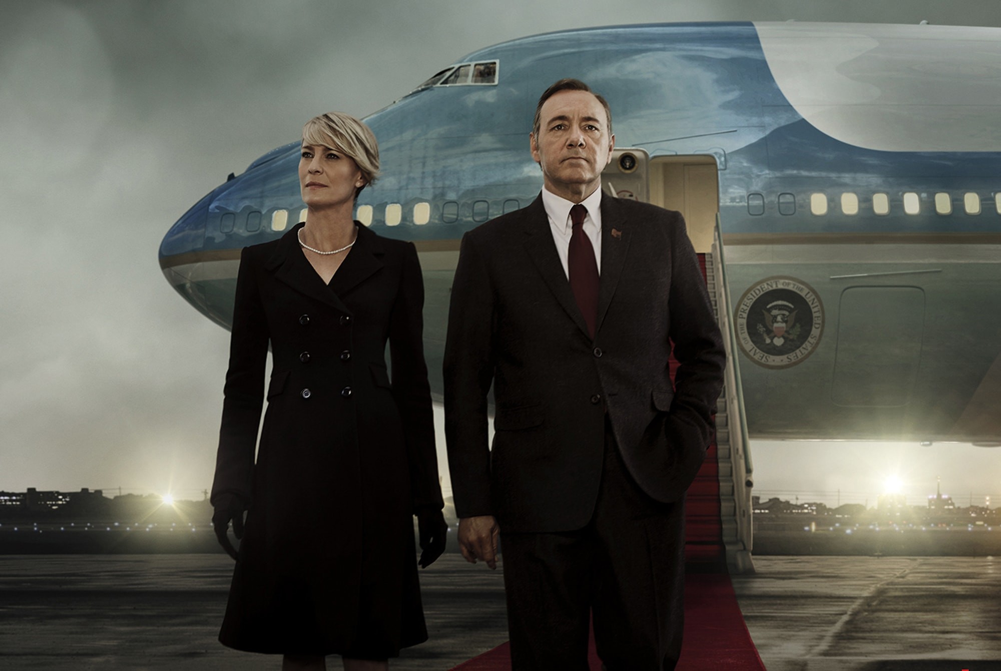 Frank Underwood, Claire Underwood, Kevin Spacey, Robin Wright, Air Force One, sfondo Full HD