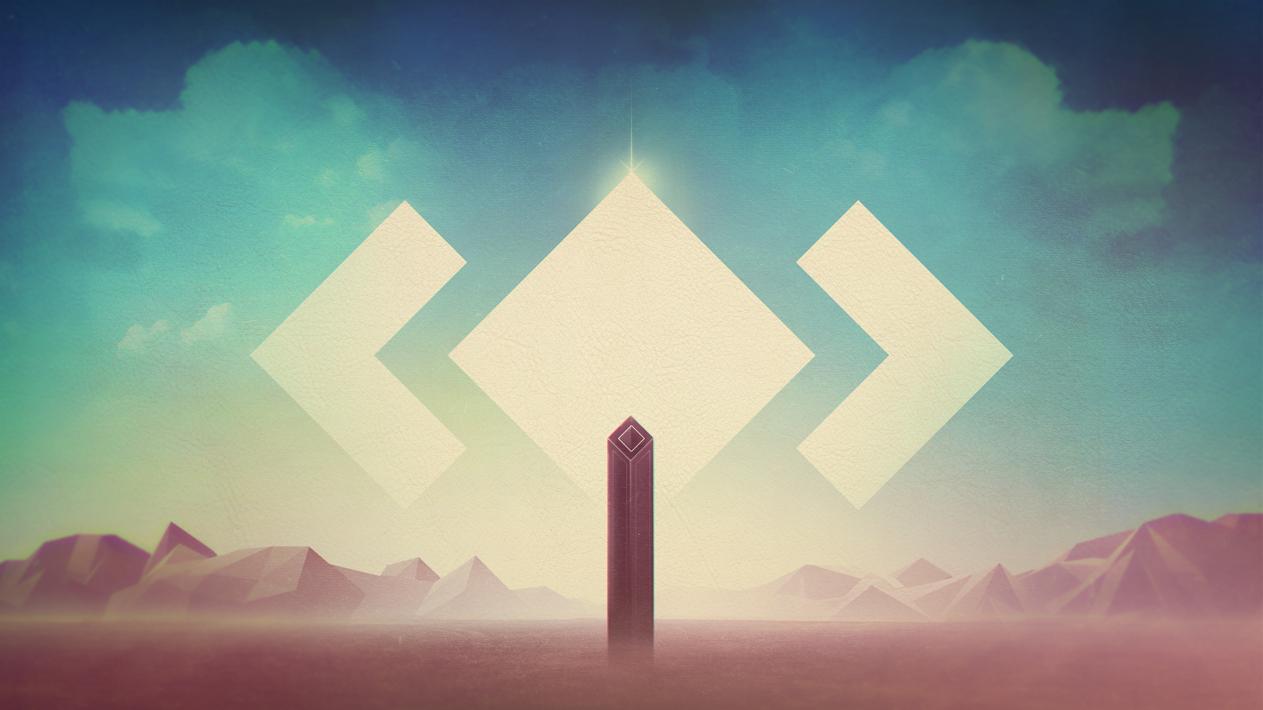 Madeon, Logo, Paesaggio low poly, Pastello, 16:9 2K, sfondo widescreen