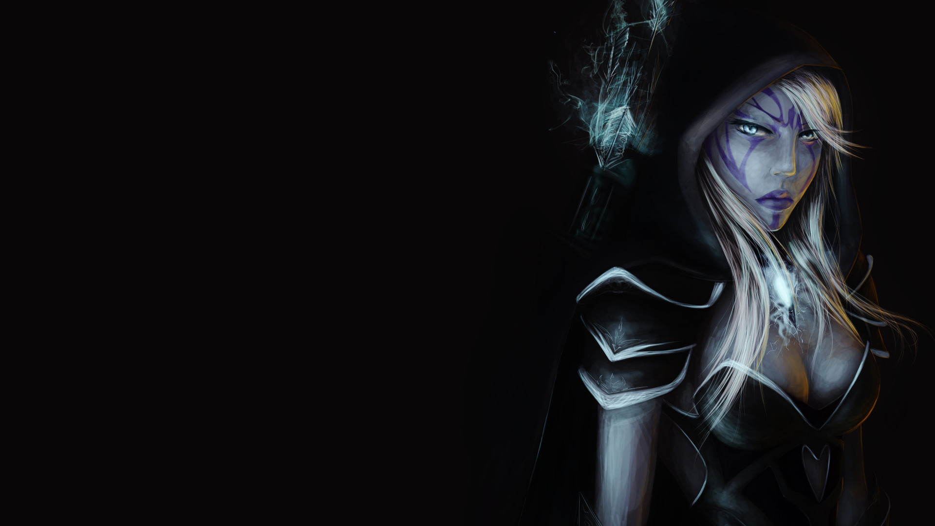 Drow Ranger, Dota 2, Cappuccio, Buio, Full HD, sfondo per PC