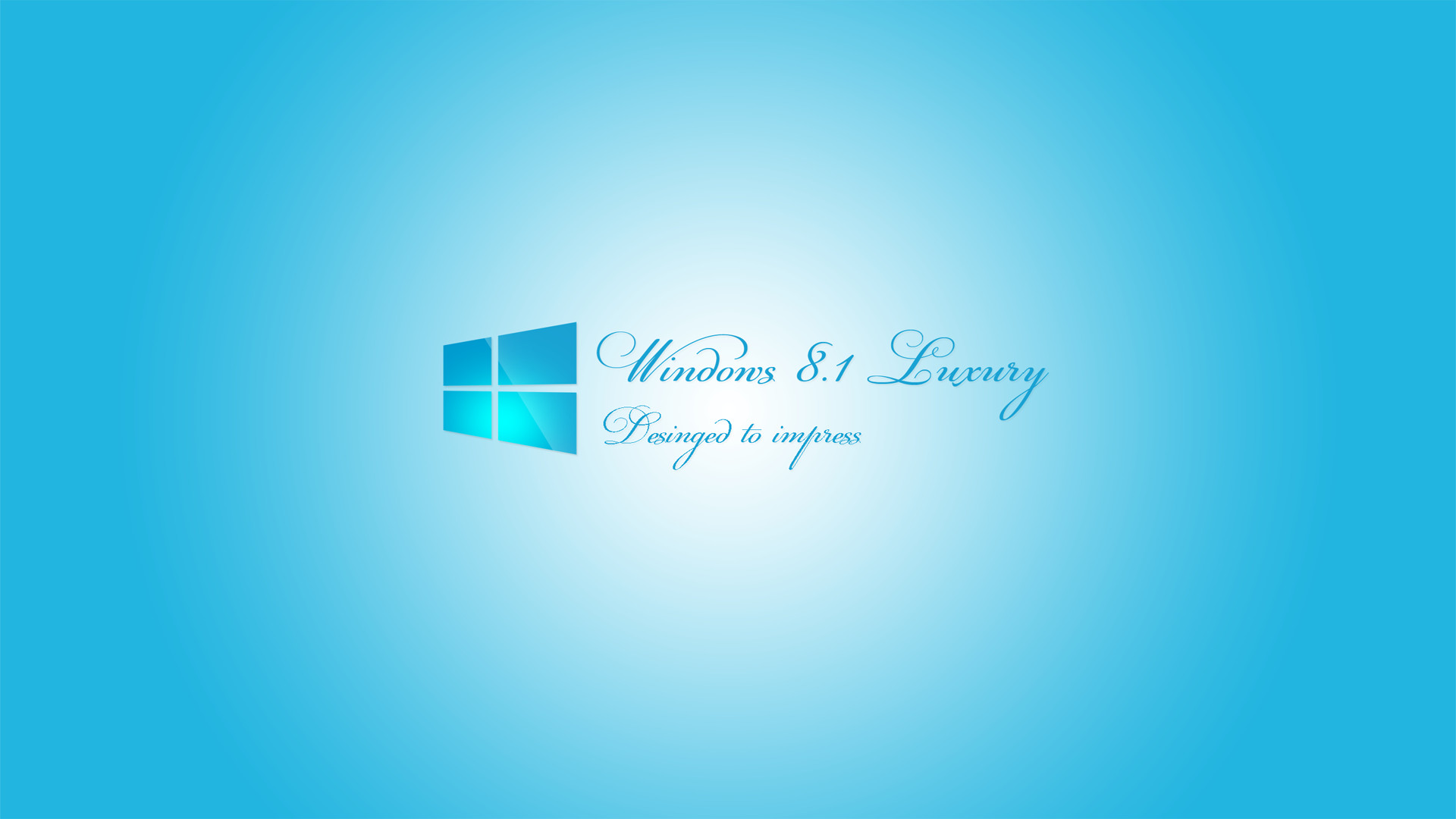 Windows 8.1 Luxury, Logo Windows, Azzurro, Full HD 1080p, sfondo desktop